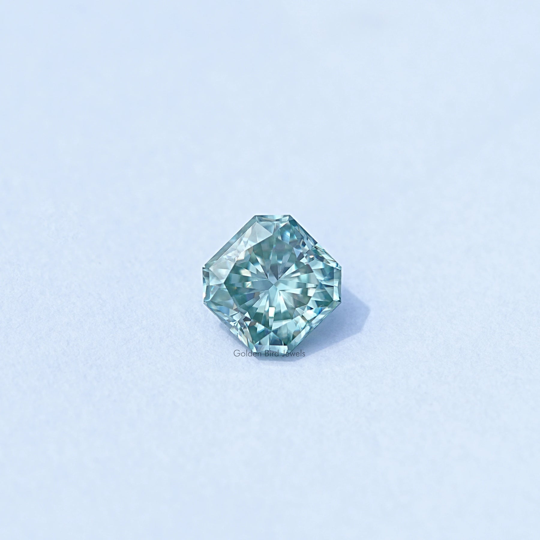 Top view of Moissanite Radiant Cut Loose Stone
