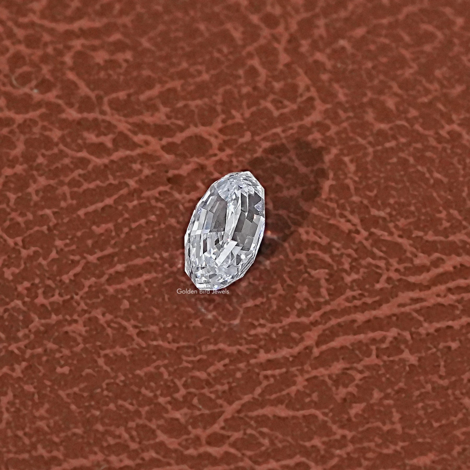 Step Cut Oval Lab Grown Loose Diamond In White