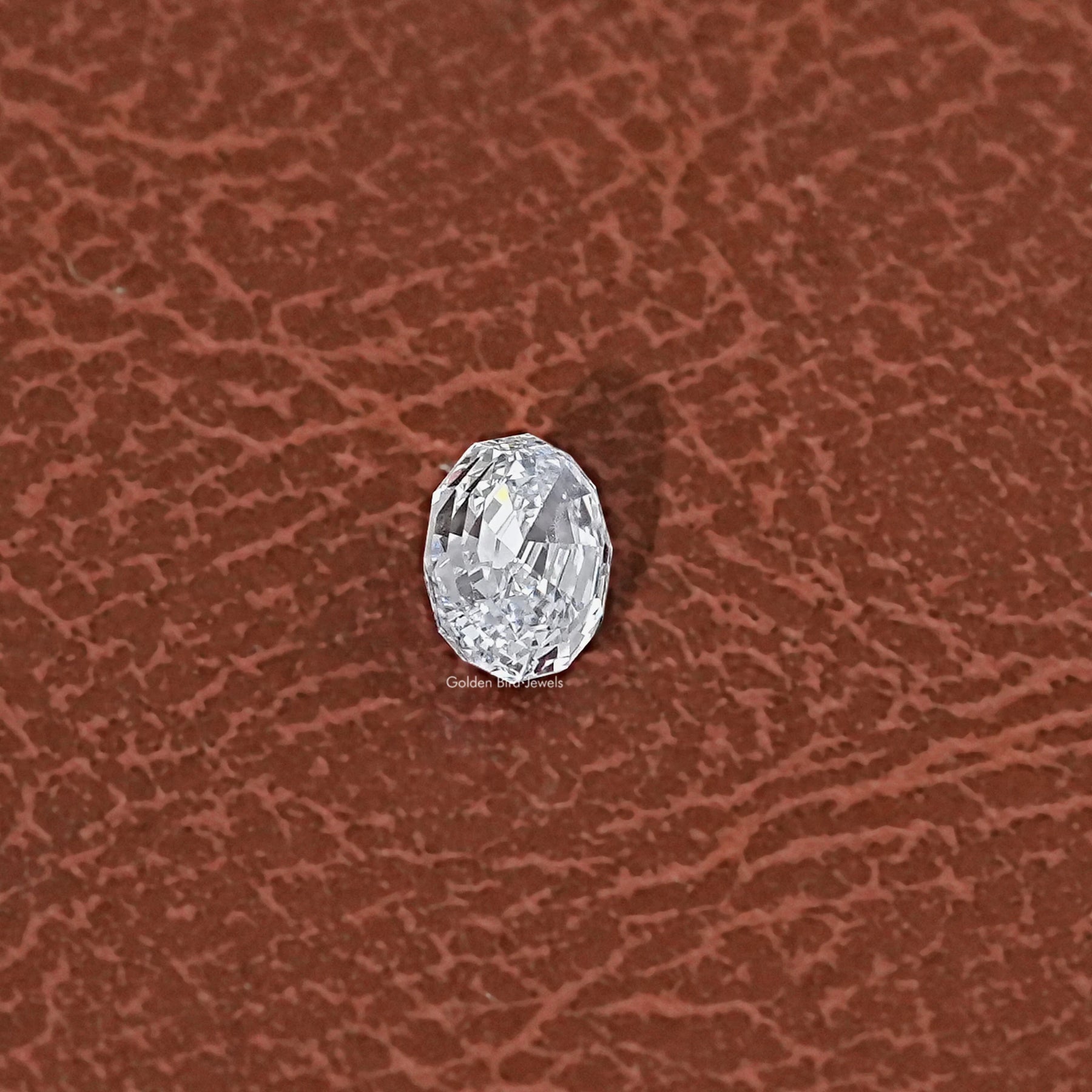 View of Step Cut Oval Lab Loose Diamond In Colorless