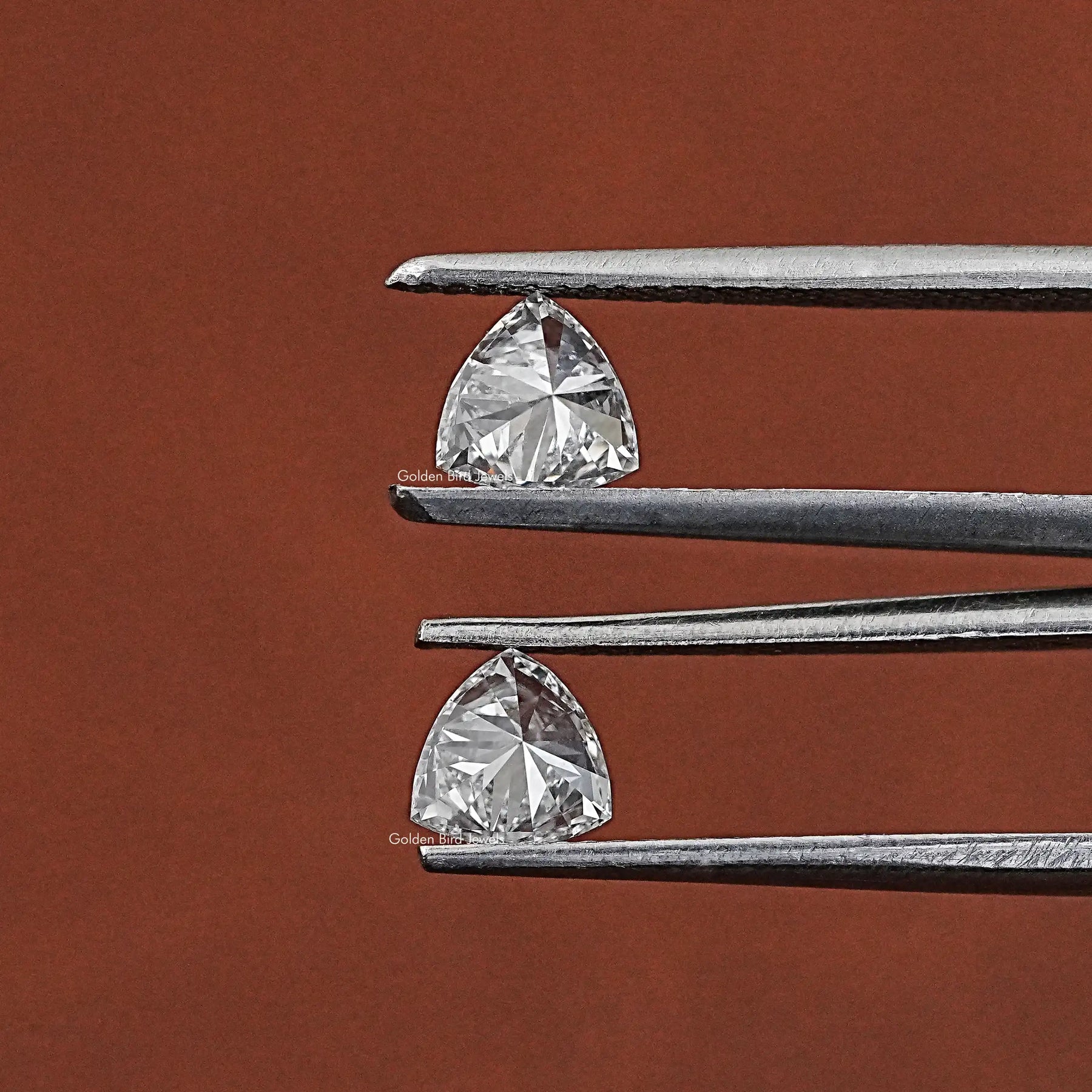 Close View Of Lab Grown Trillion Cut Diamond
