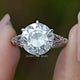 Old European Cut Round Moissanite Vintage Ring
