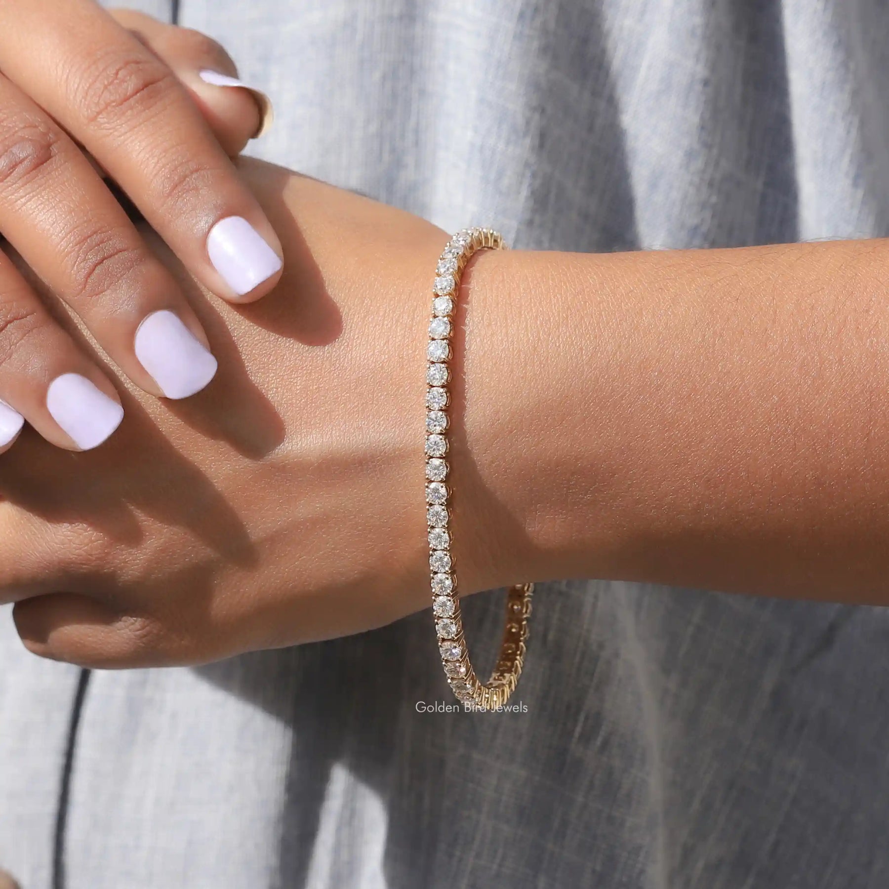 Beautiful Round Cut Moissanite Tennis Bracelet