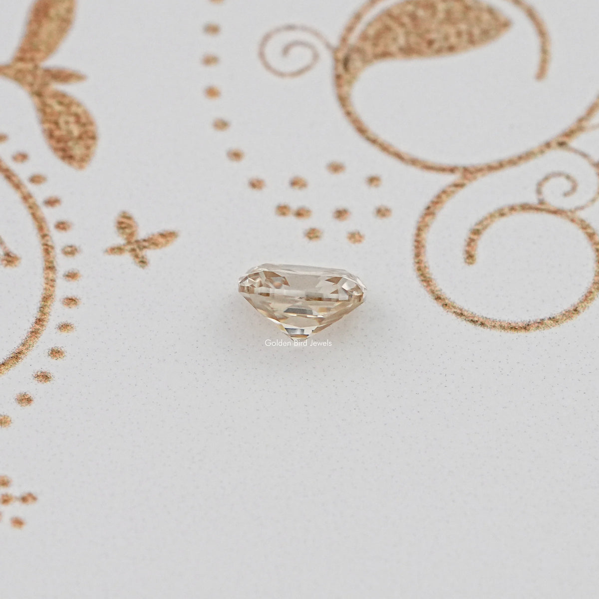 Side View Of Old Mine Cushion Cut Loose Moissanite Stone