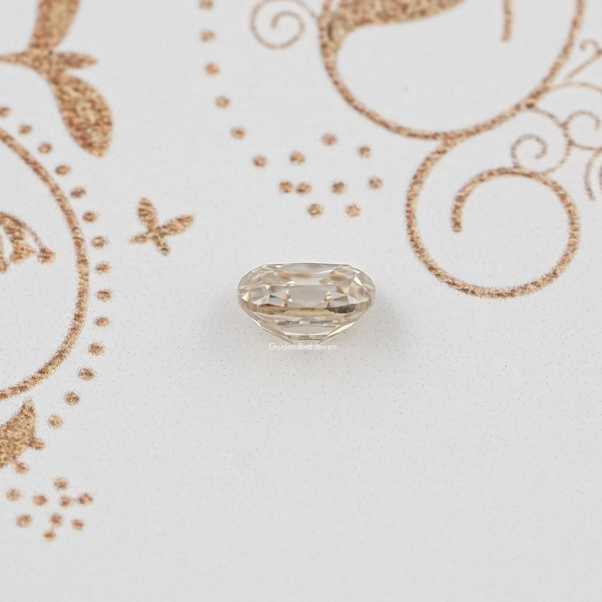 Side View Of Old Mine Cushion Loose Moissanite Stone