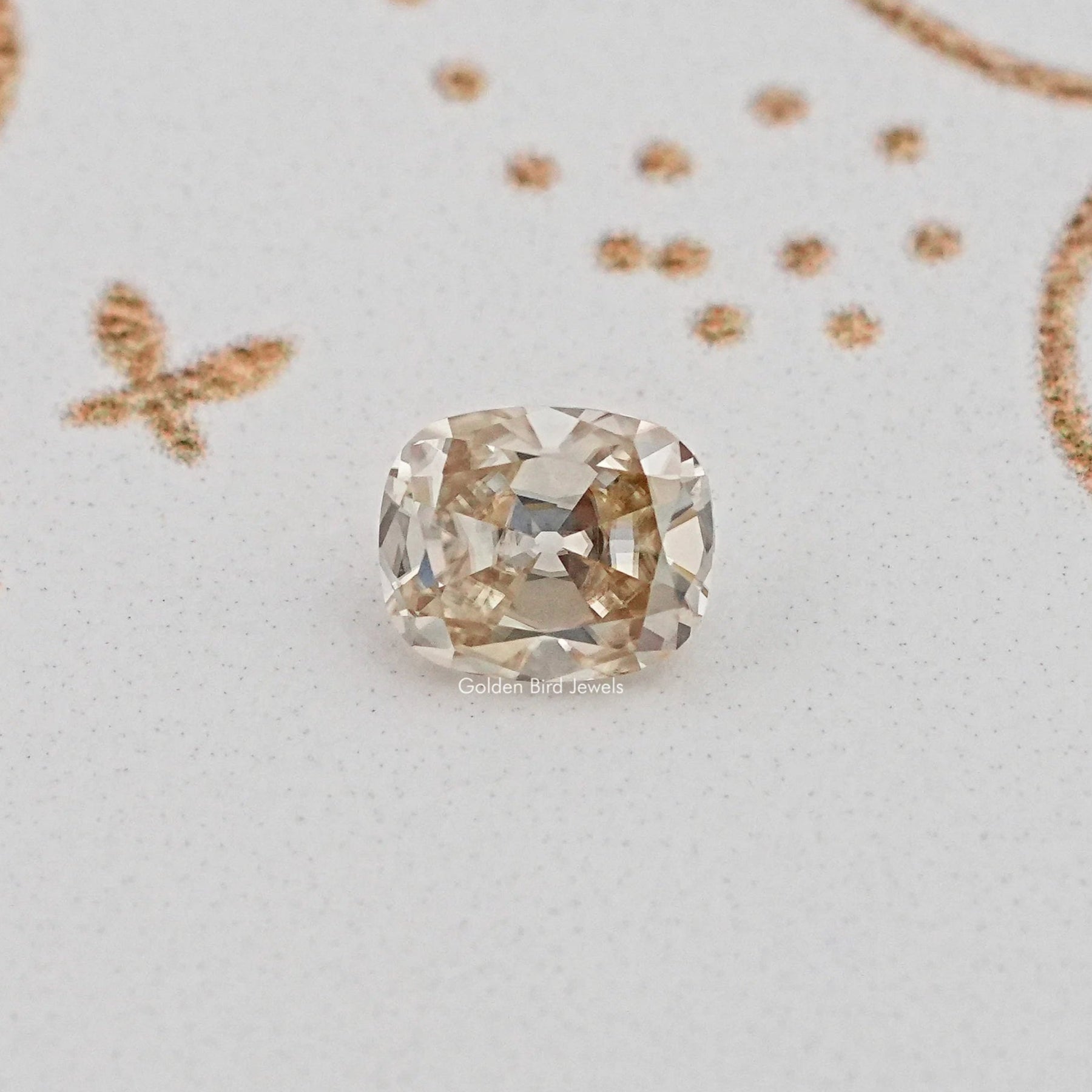 View Of Old Mine Cushion Cut Loose Moissanite Stone