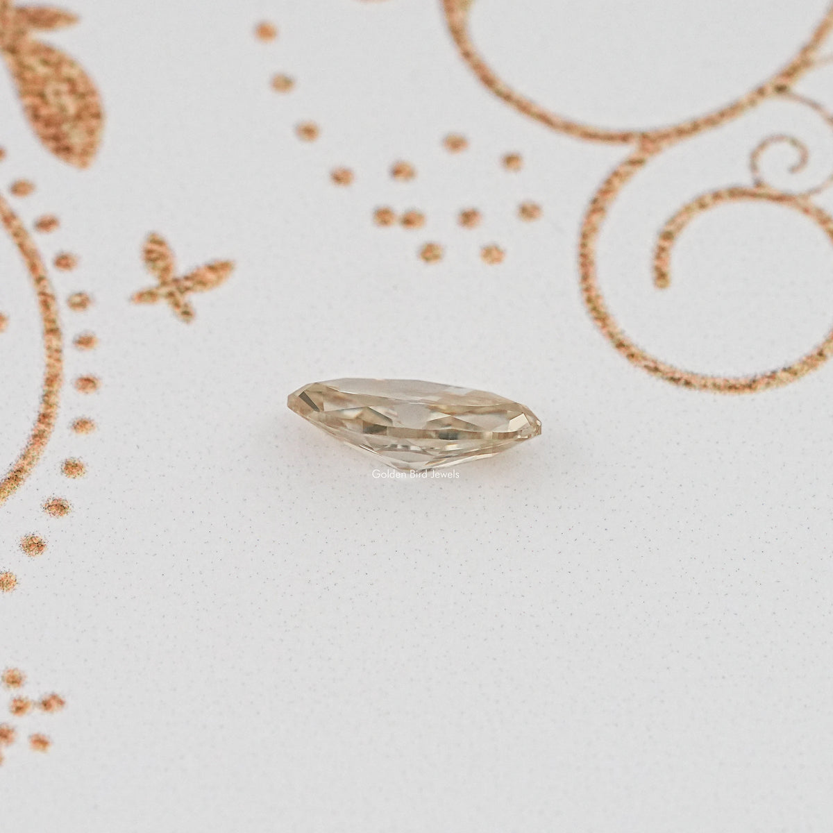 Side View Of Old Mine Moval Cut Loose Moissanite Stone