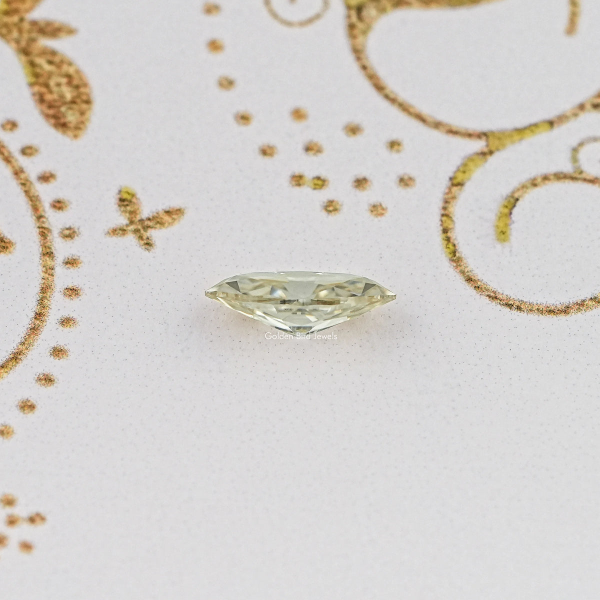 Side View Of Old Mine Marquise Cut Loose Moissanite Stone