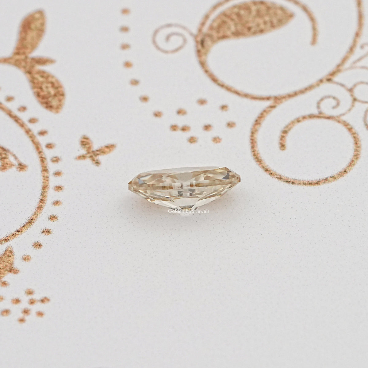 Side View Of Old Mine Moval Cut Loose Moissanite Stone