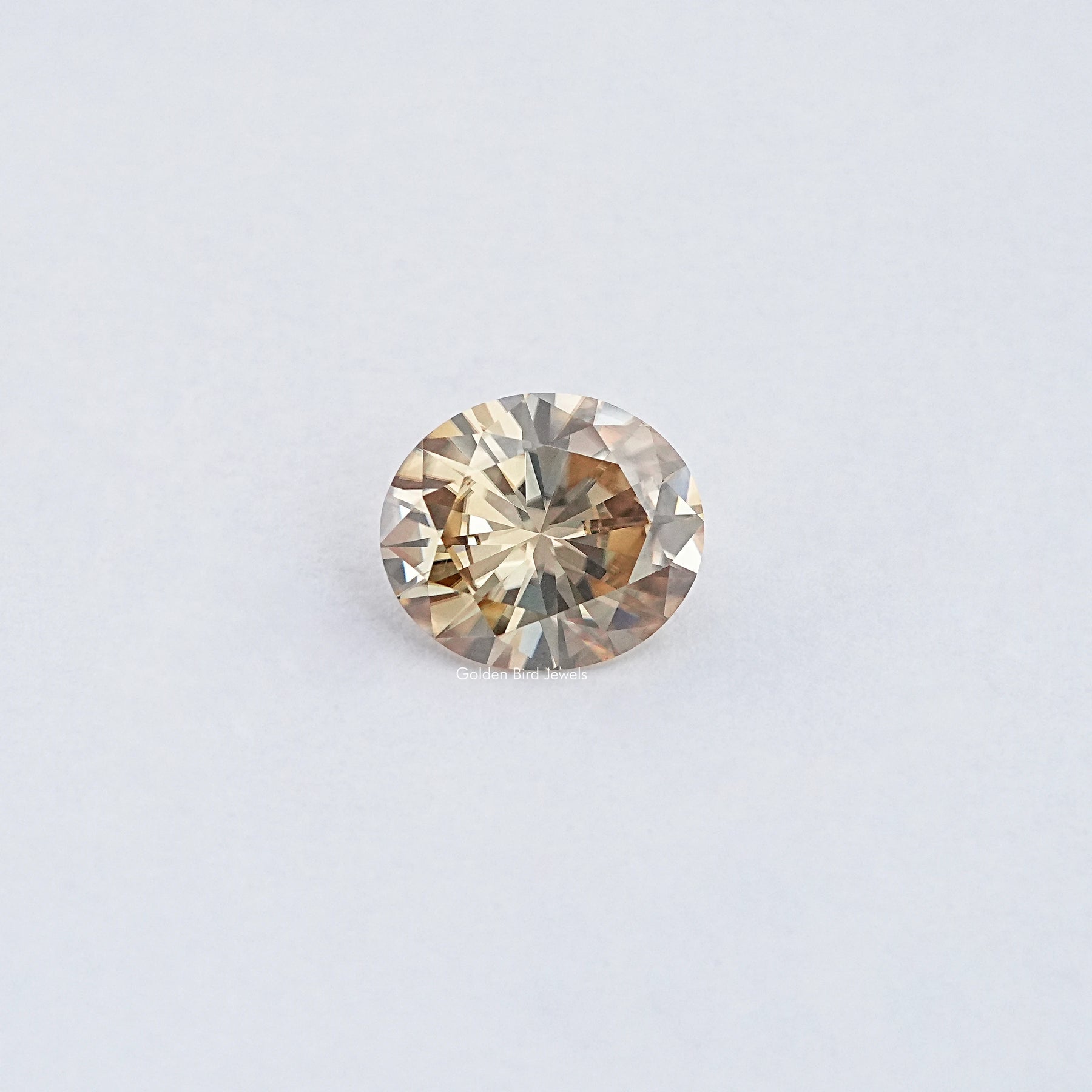 View Of Yellow Oval Cut Loose Moissanite
