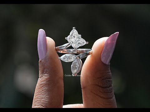 YouTube Video Of Colorless Butterfly Cut Moissanite Ring