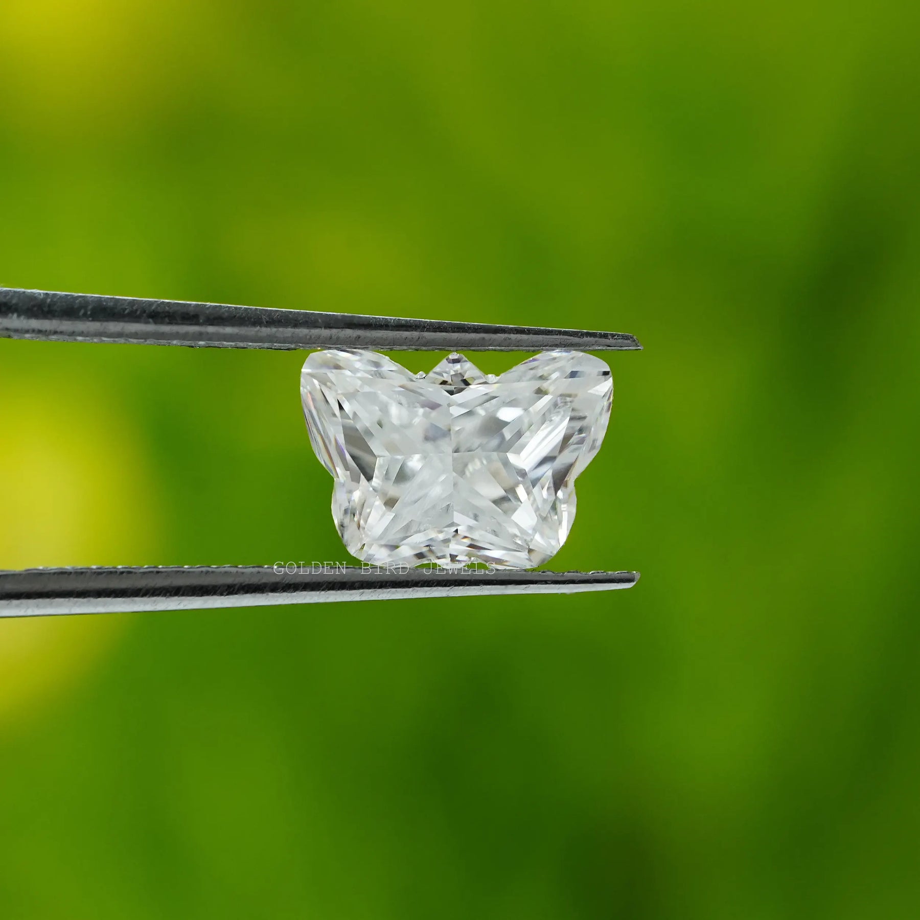 View of Butterfly Cut Loose Moissanite