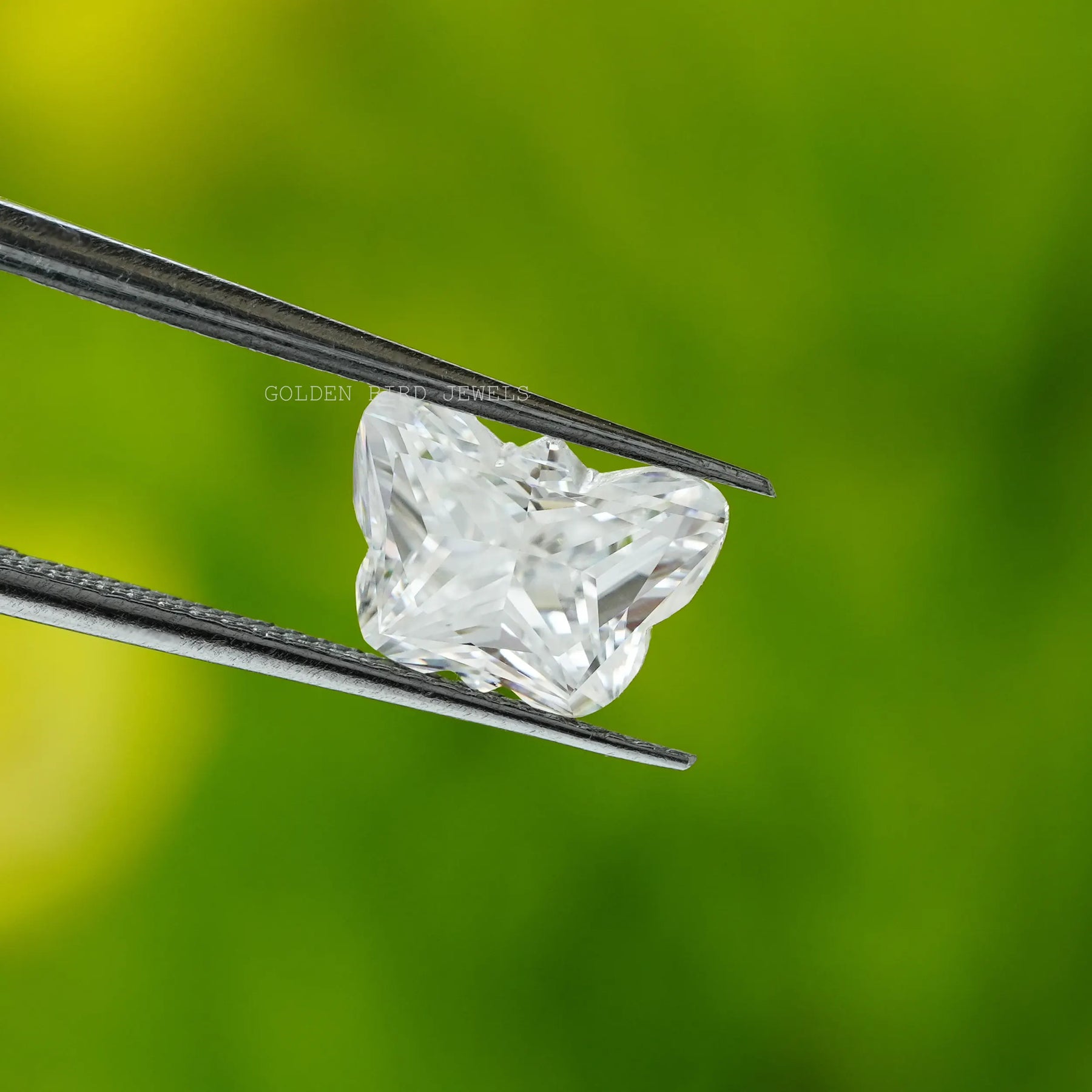 Colorless Butterfly Shaped Loose Moissanite