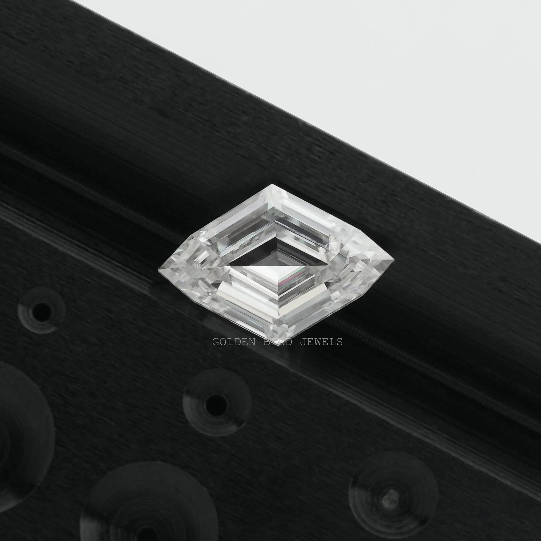 View of Marquise Cut Loose Moissanite Stone In White