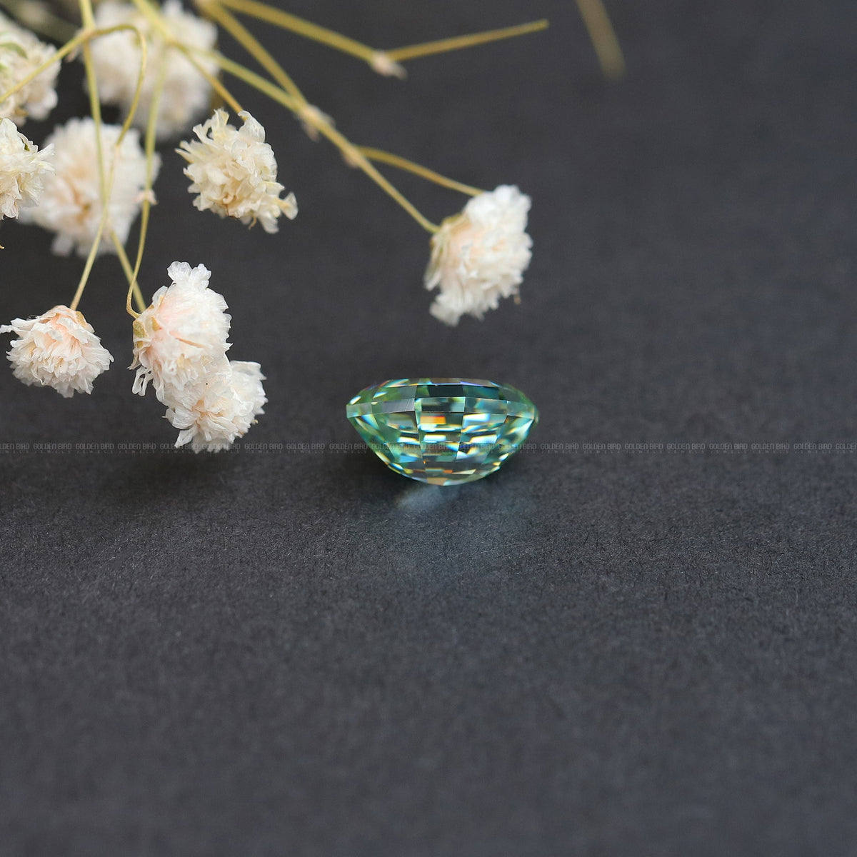 Blue Step Cut Oval Loose Stone