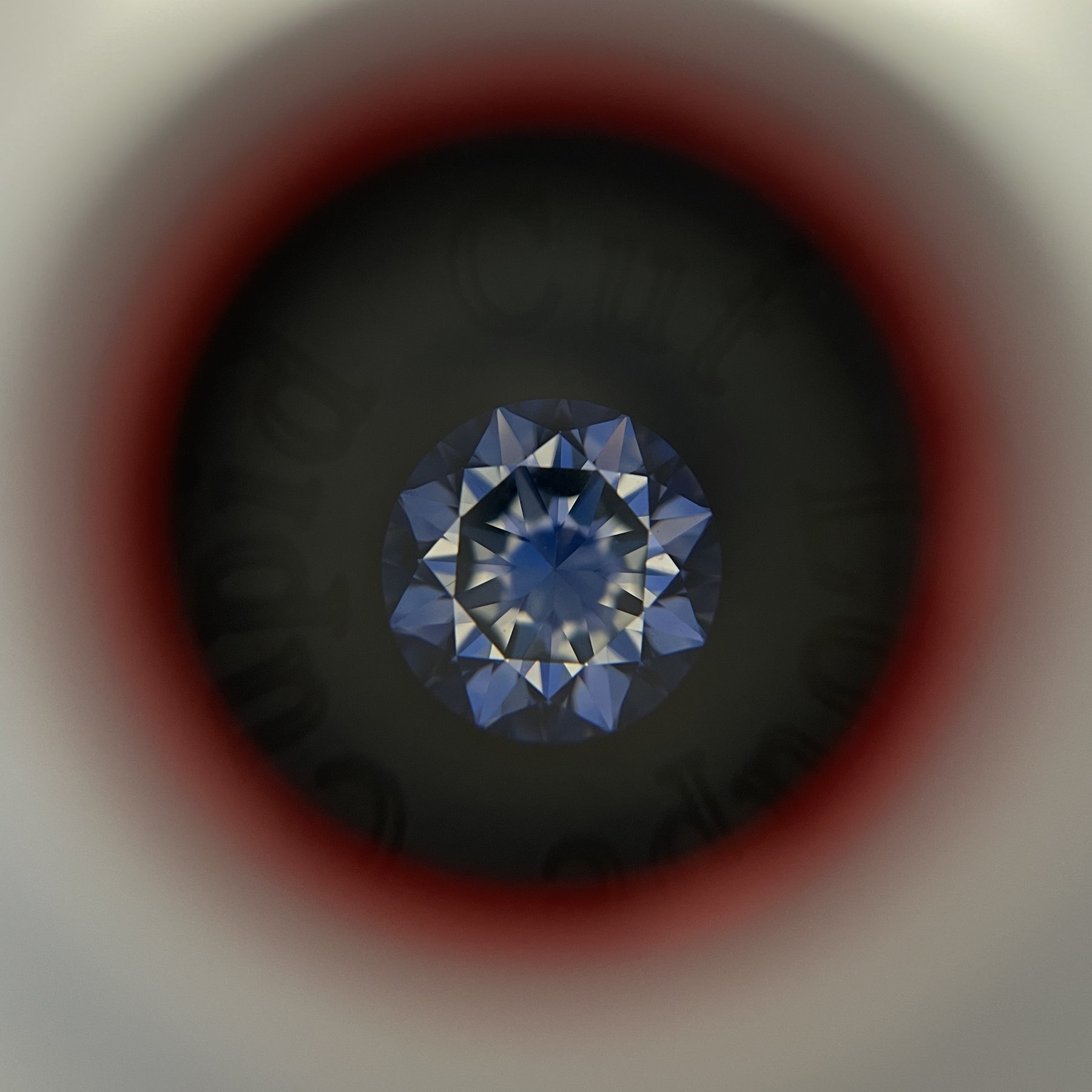 View of Brilliant Cut Round Loose Moissanite Stone In White
