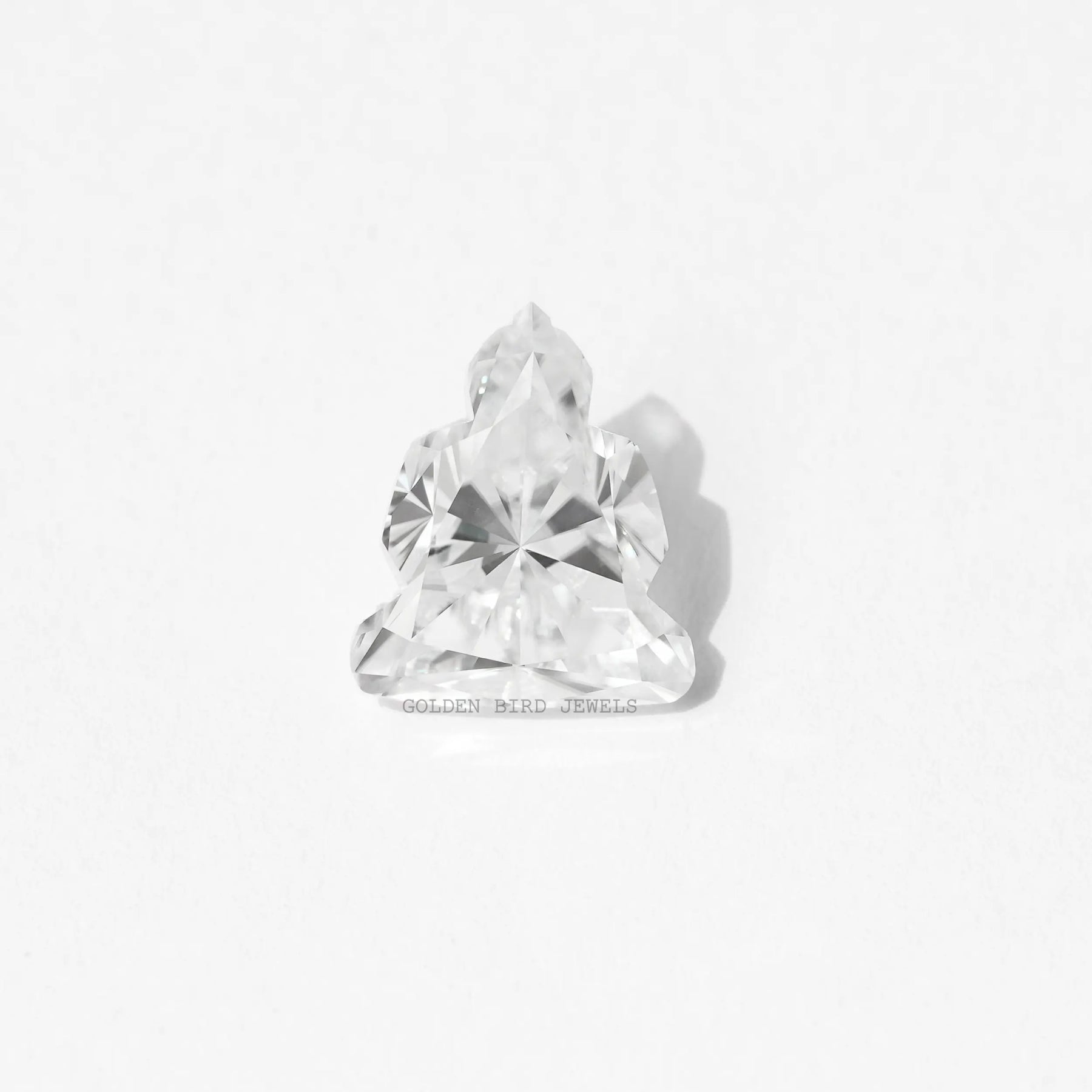 Front View Of Buddha Antique Moissanite Loose Stone In White