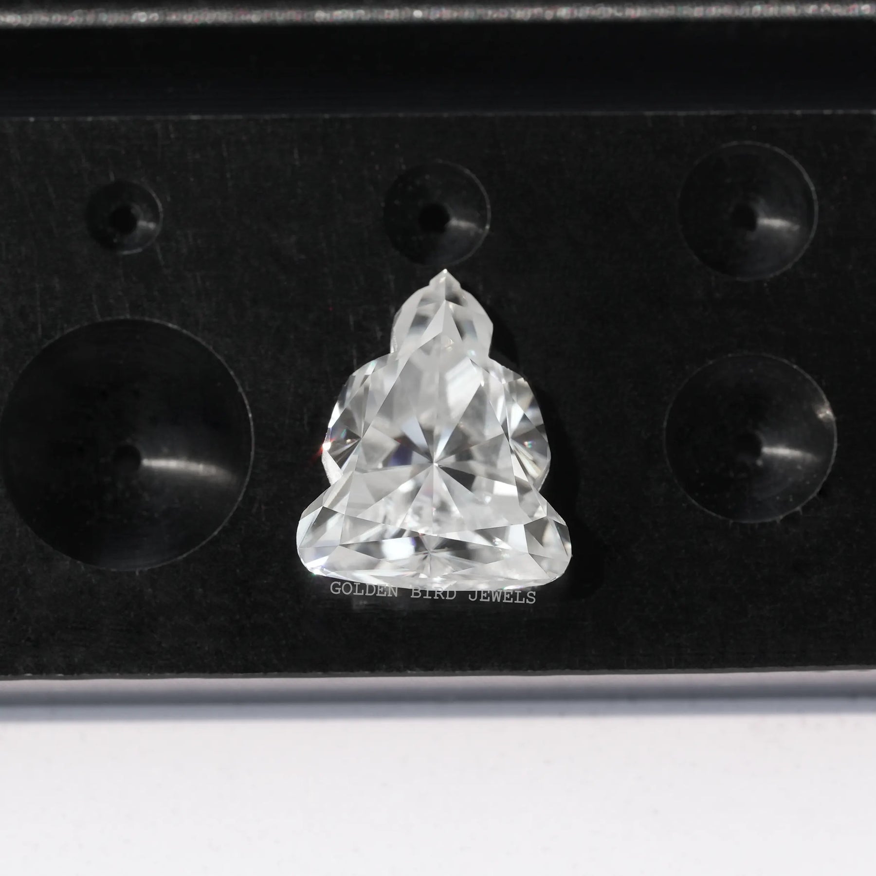 View of Colorless Buddha Cut Antique Loose Stone In White