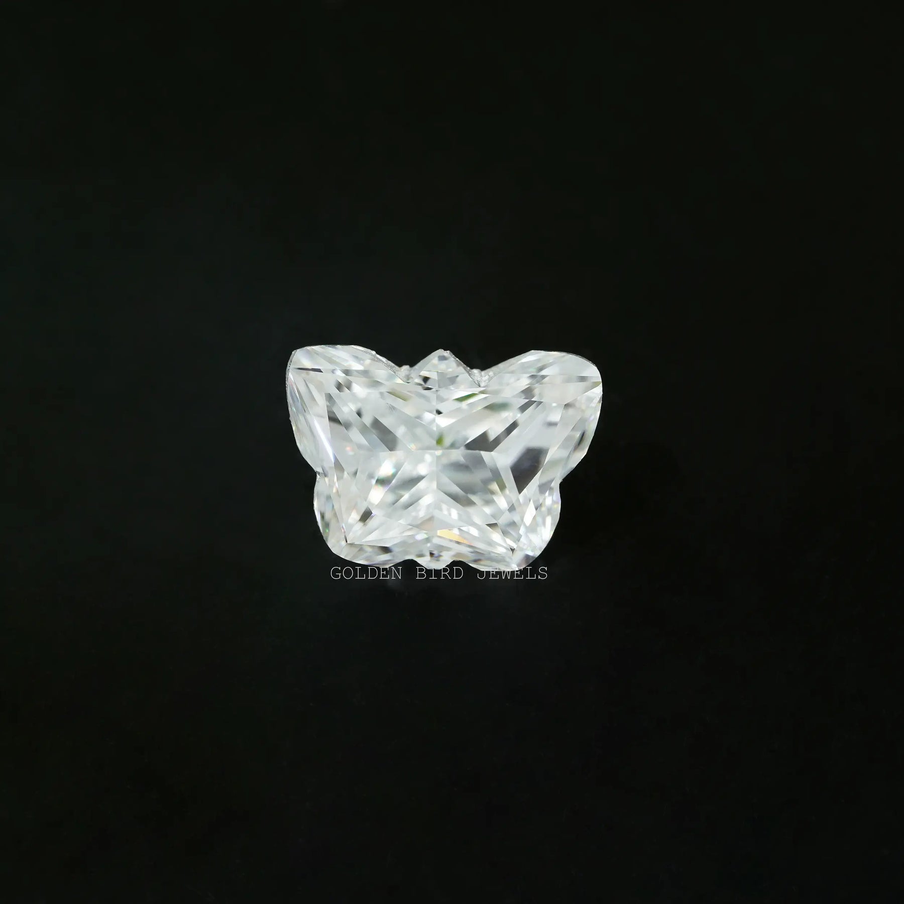 Detailed view of Butterfly Cut Loose Moissanite