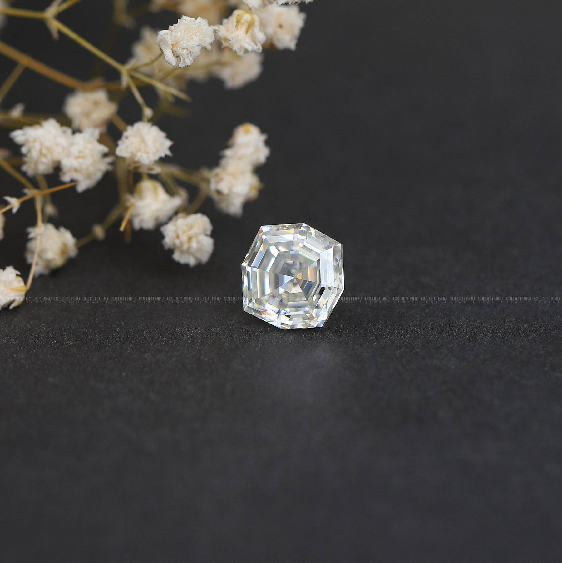 Side View Of Colorless Cushion Cut Loose Stone