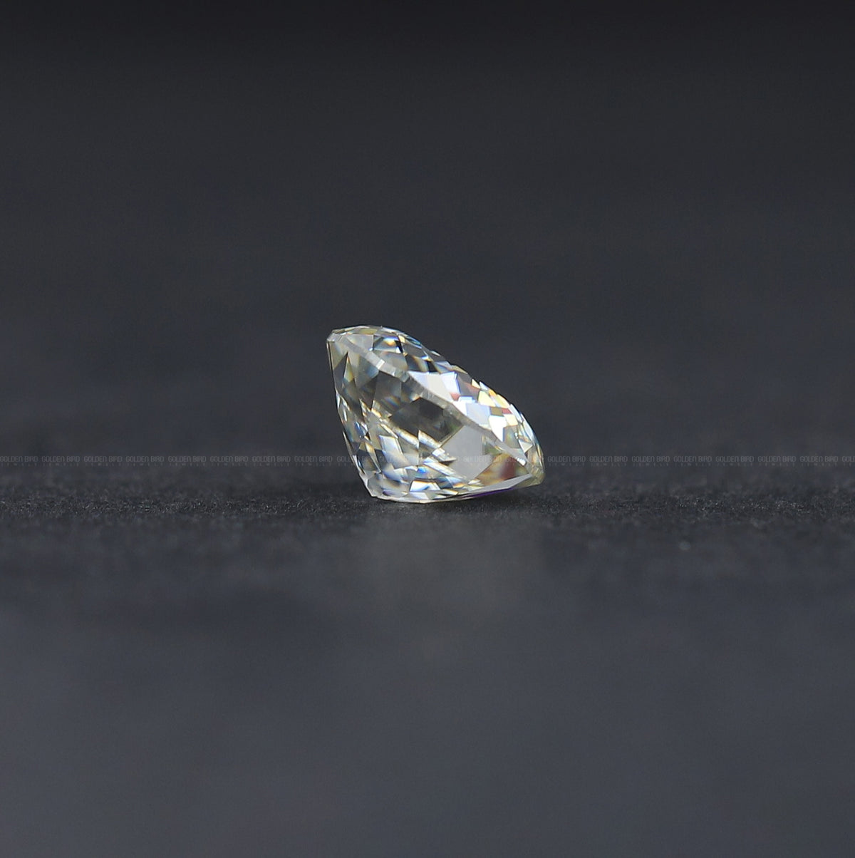 Side View Of Moissanite Portuguese Cut Loose Stone