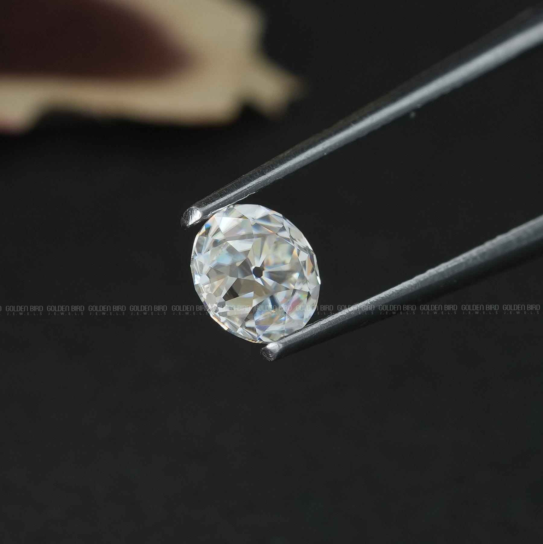 view of Round Cut Loose Moissanite Stone
