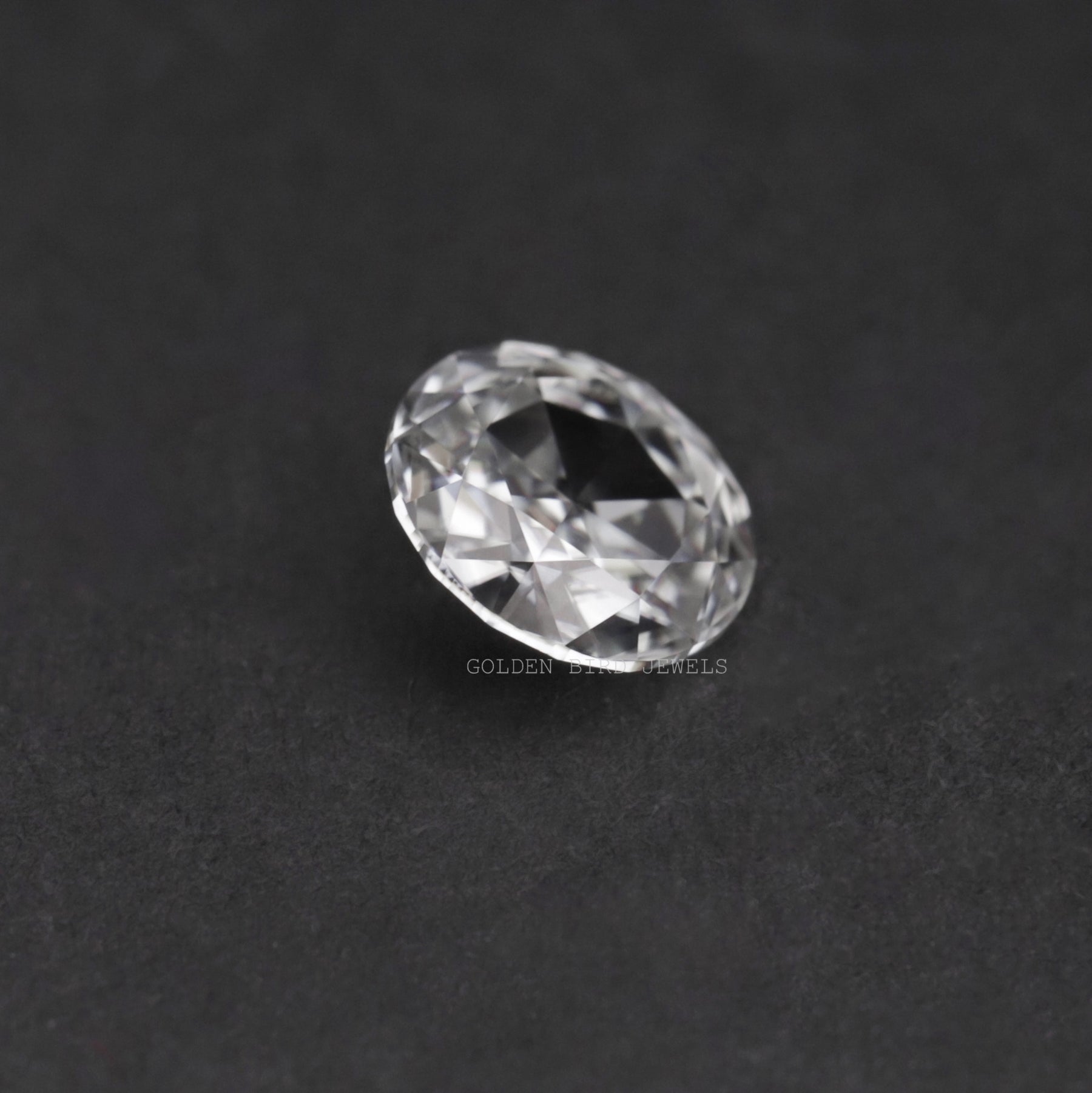 Front View Of Round Cut Loose Moissanite Stone