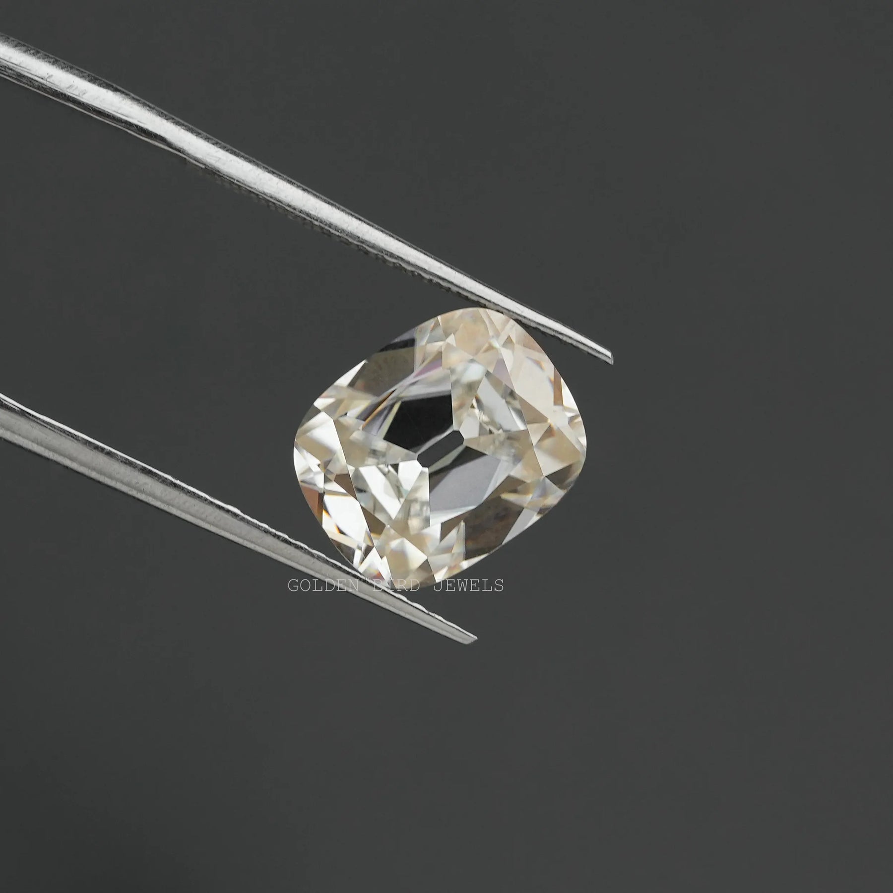 Cushion Cut Loose Stone in Colorless moissanite