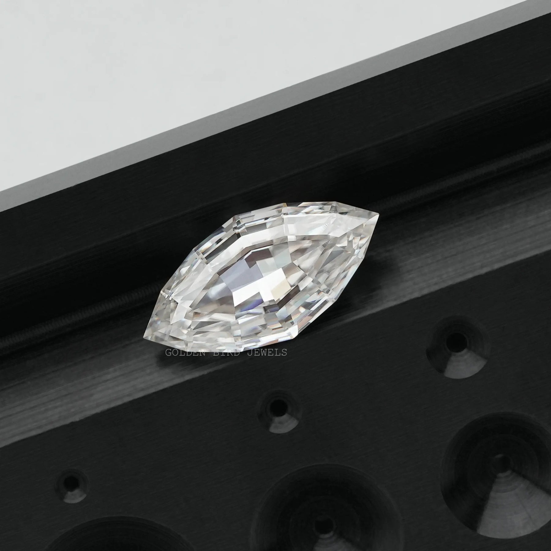 Top View of Moissanite Marquise Shaped Loose Stone