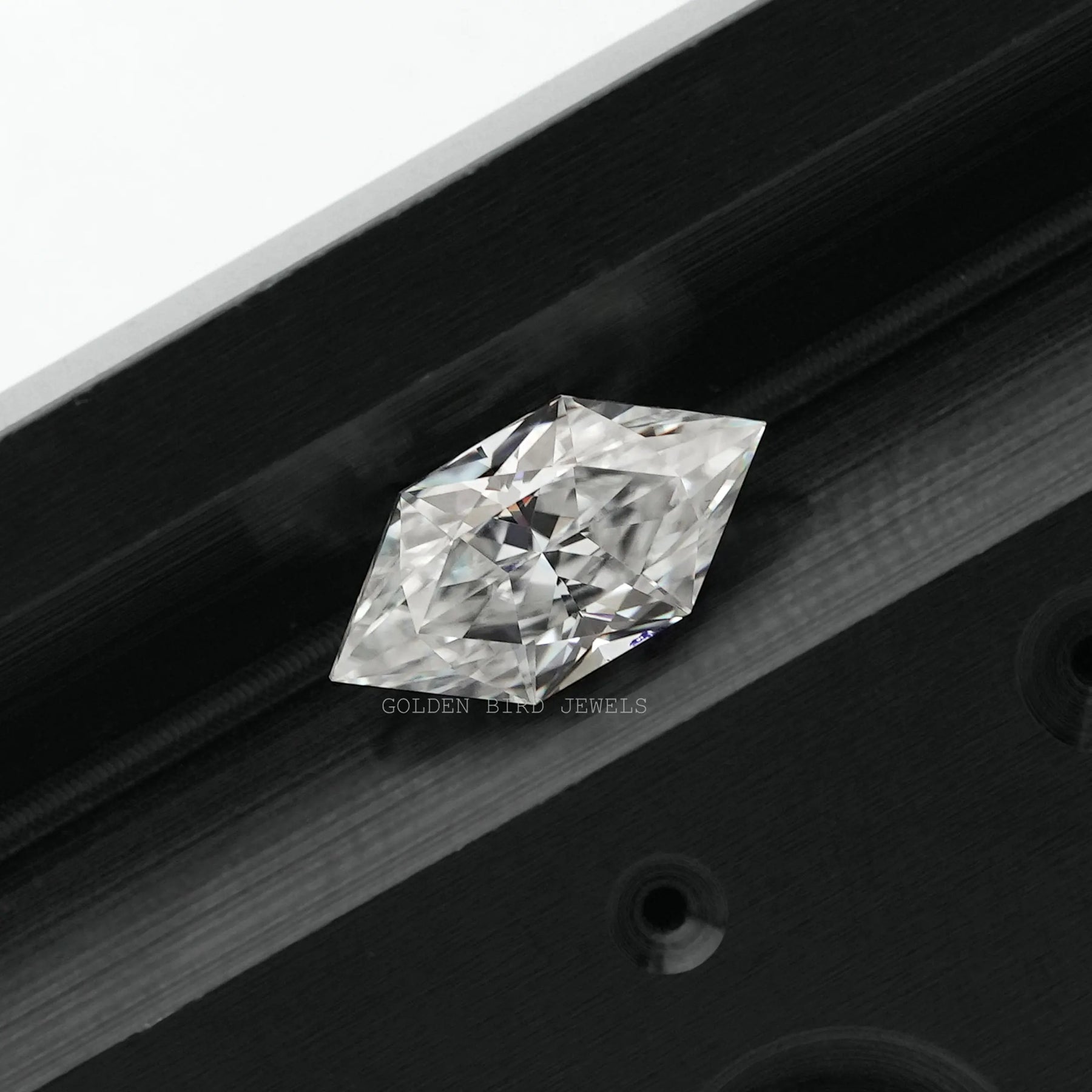 Front View Of Dutch Marquise Cut Loose Moissanite In White
