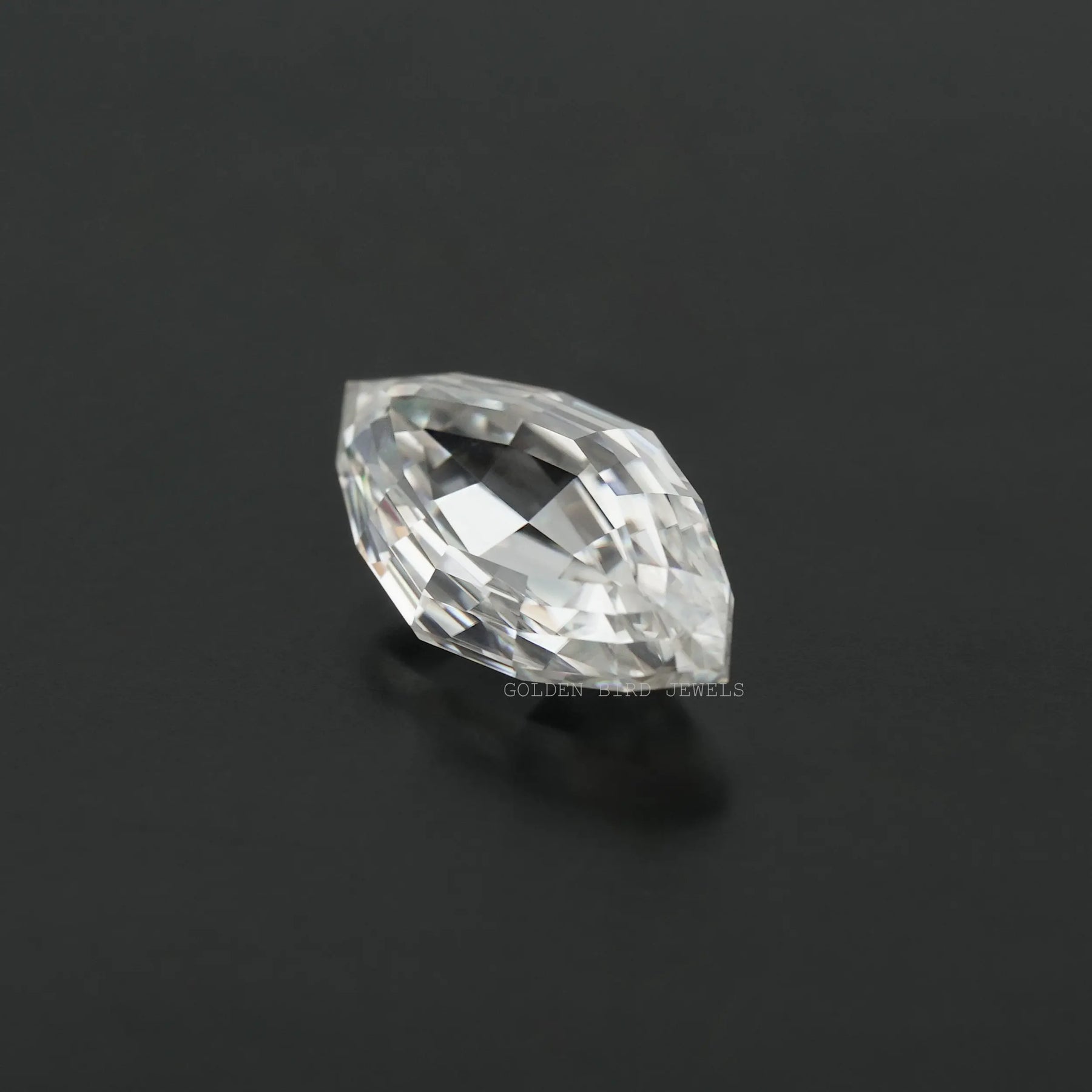 Side View Of Colorless Marquise Cut Loose Stone