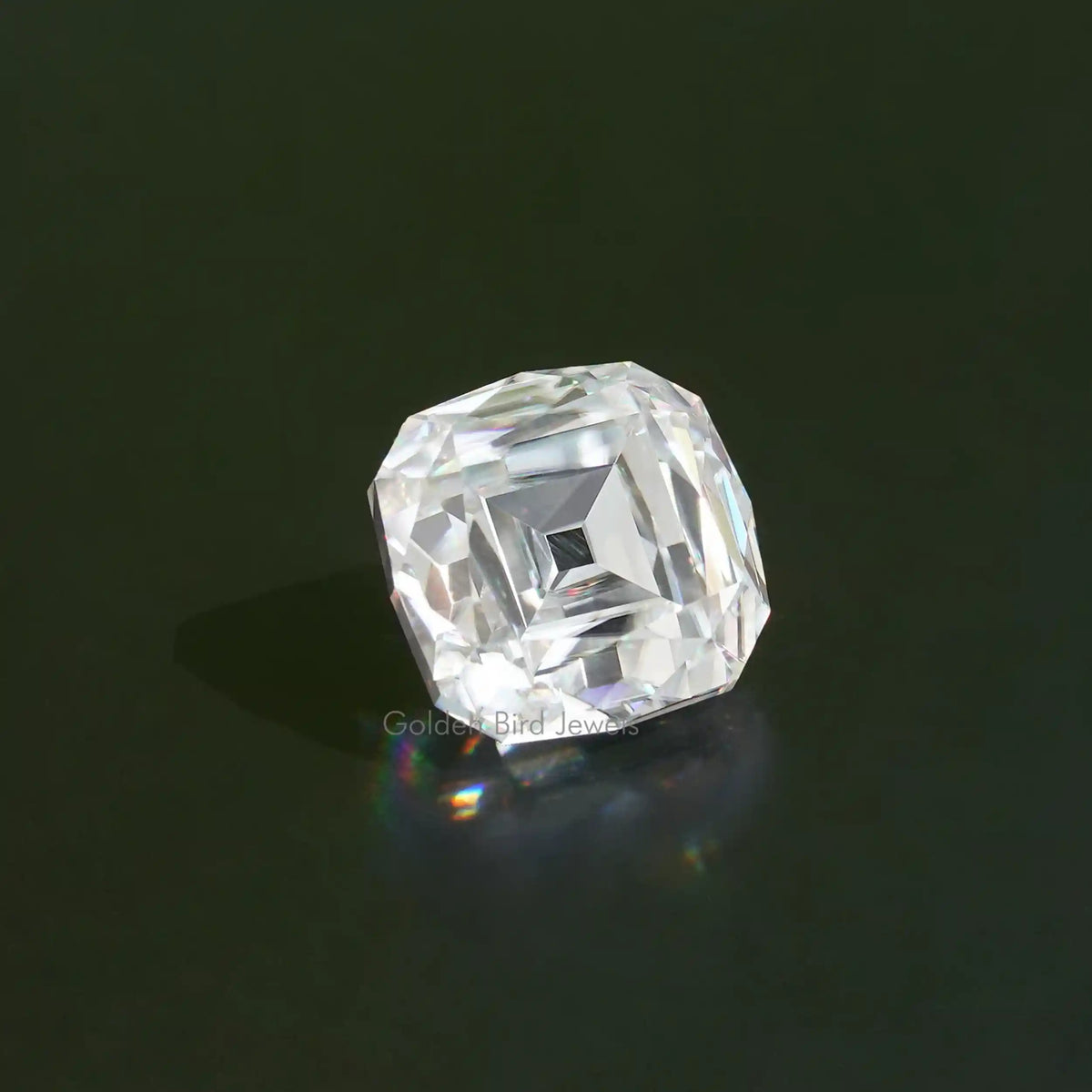 Detailed view of Moissanite Mazarin Shaped Loose Stone