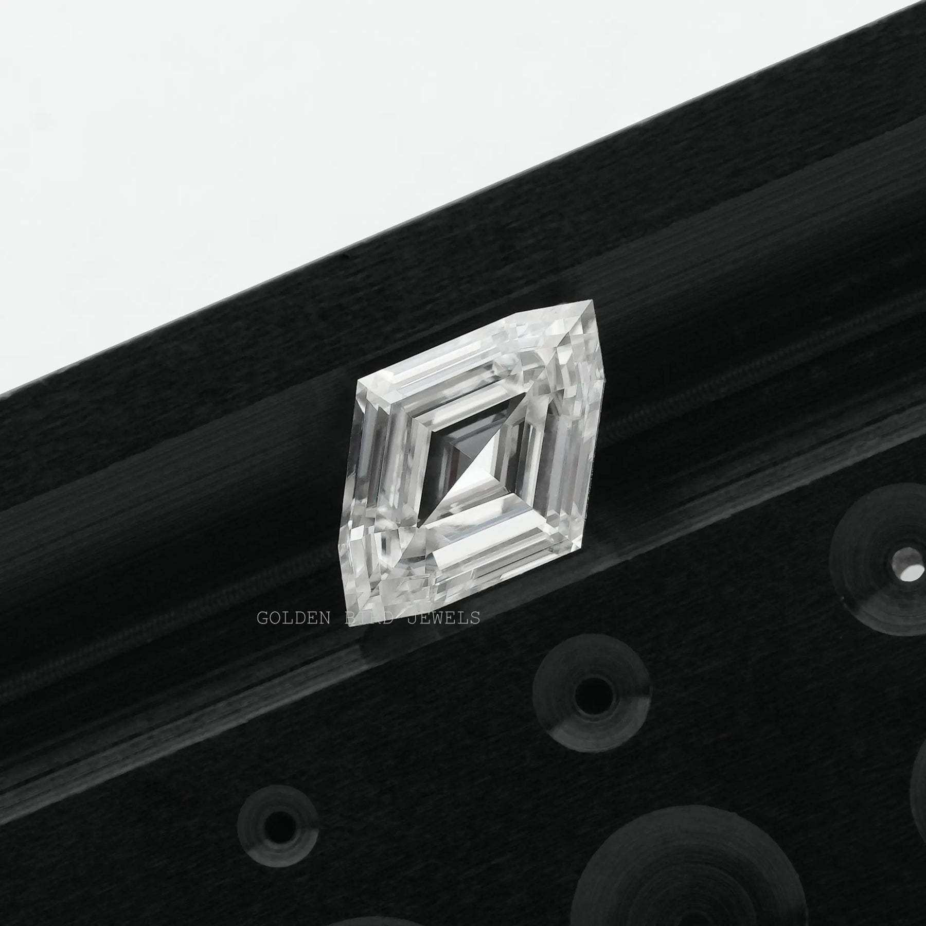 View of Marquise Cut Antique Loose Moissanite In White