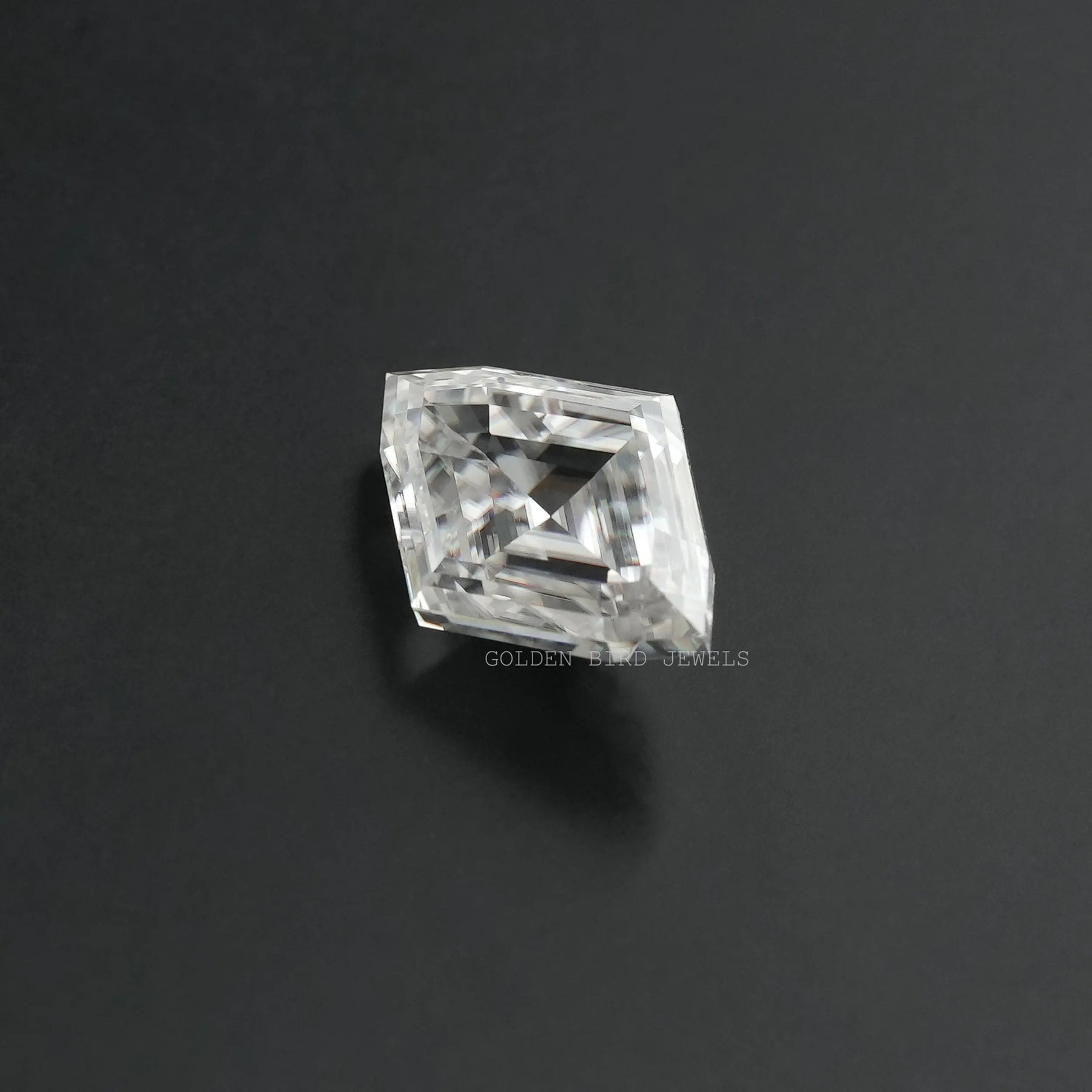 View of Colorless Marquise Antique Cut Loose Moissanite In White