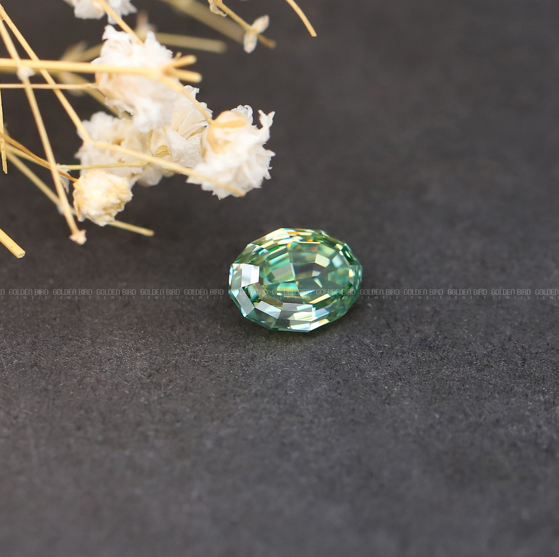 Close View Of Step Cut Oval Loose Stone