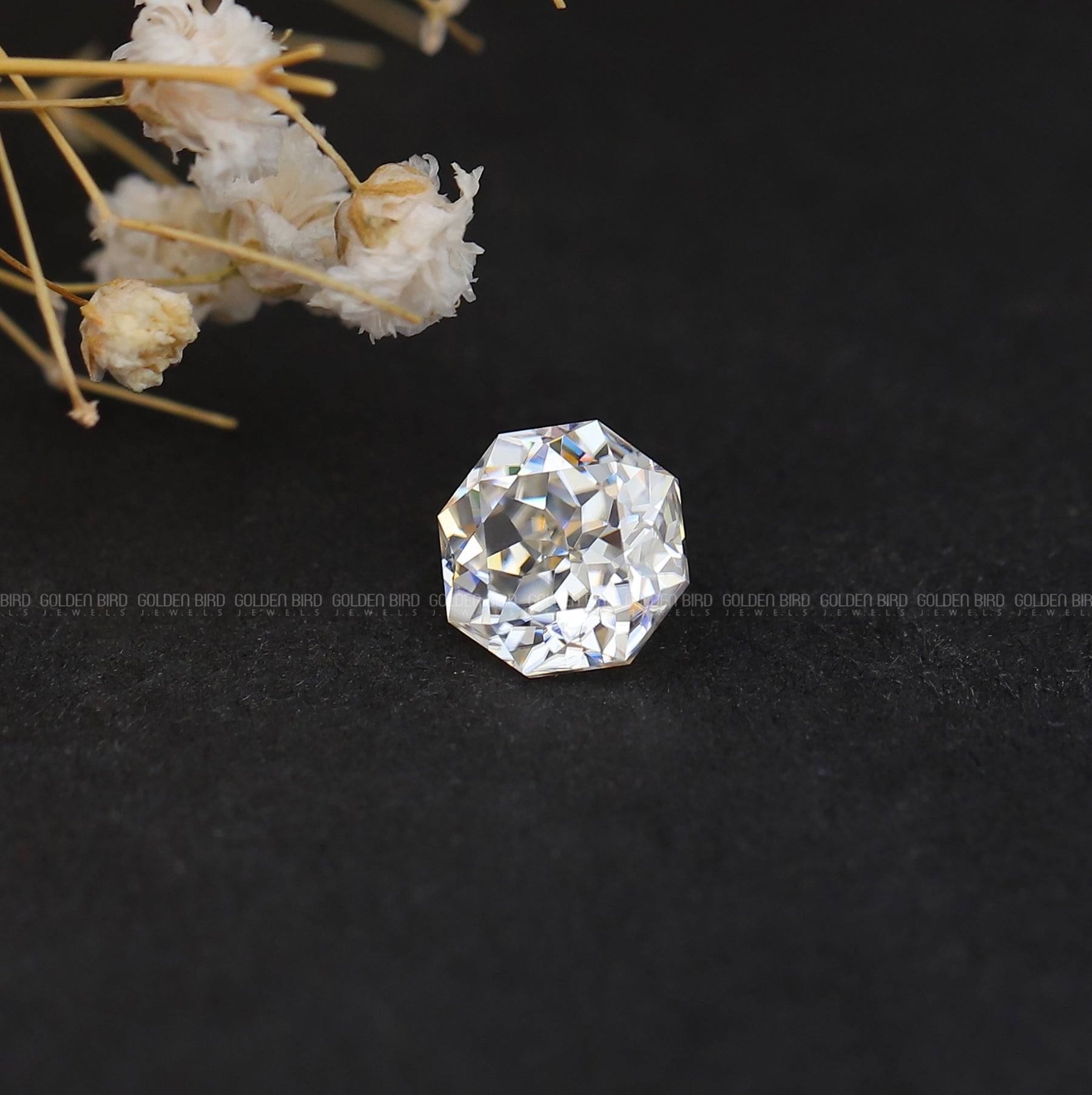 Front View Of Octagon Cut Loose Stone