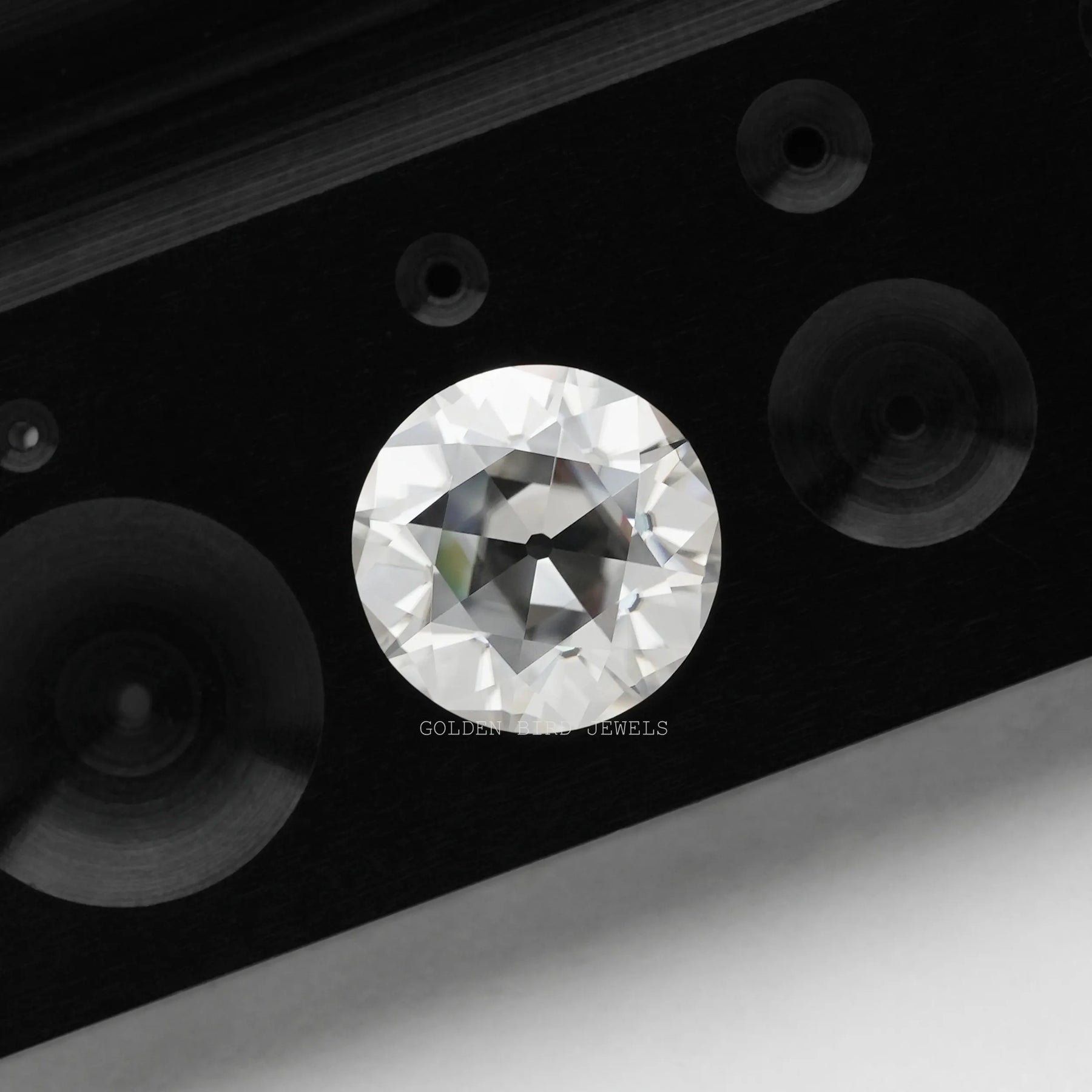 3.28 carat colorless old european cut loose moissnaite stone