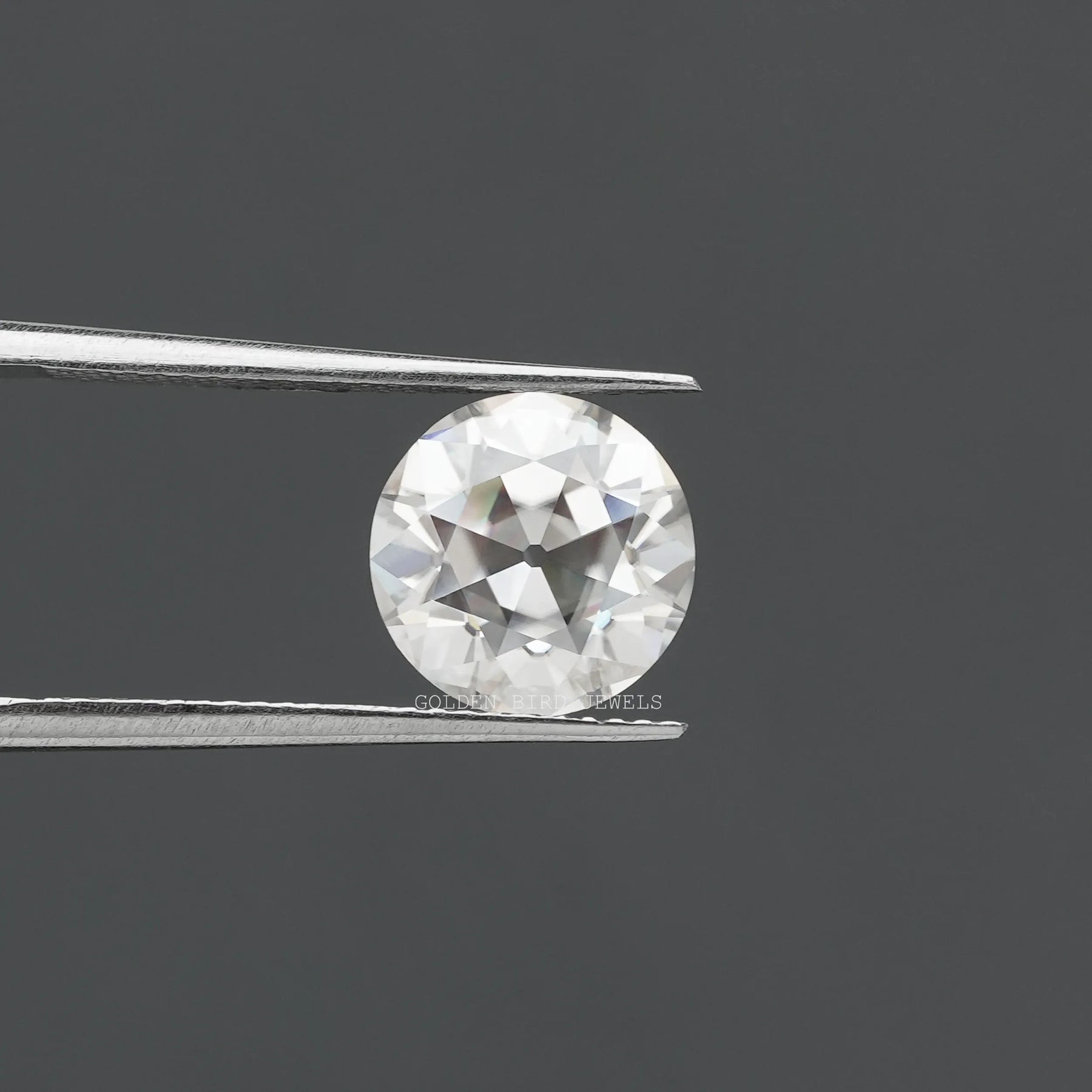 In tweezer 3.28 Carat Colorless old European round cut loose moissanite