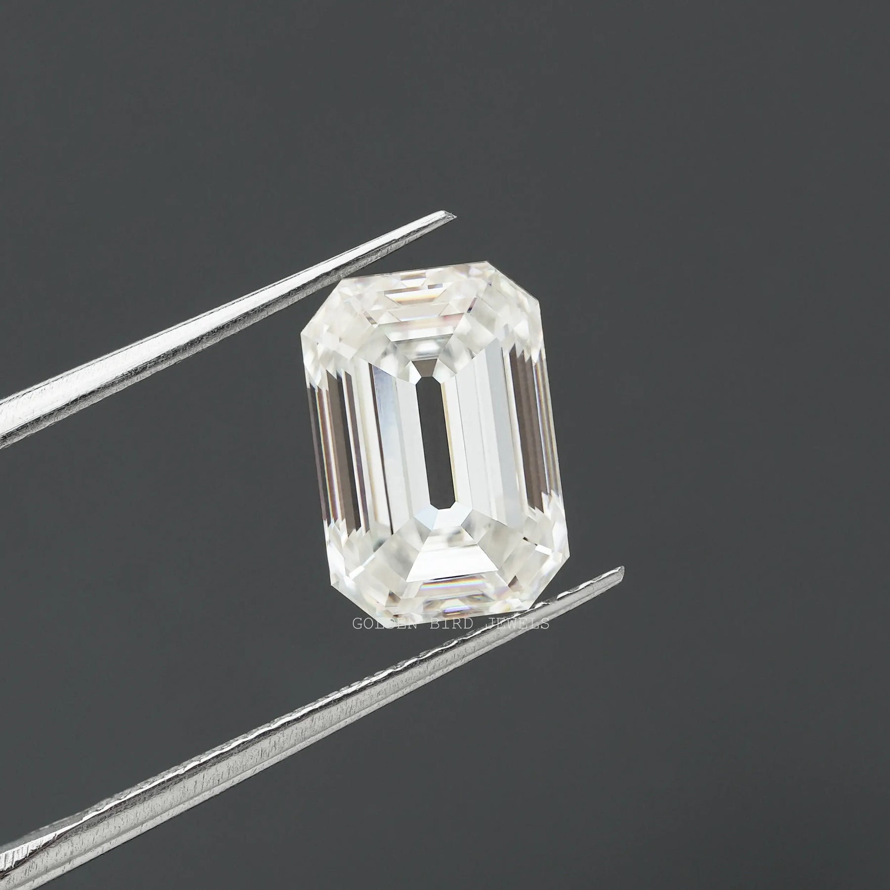 3.85 Carat Old Mine Emerald Cut Loose Moissanite