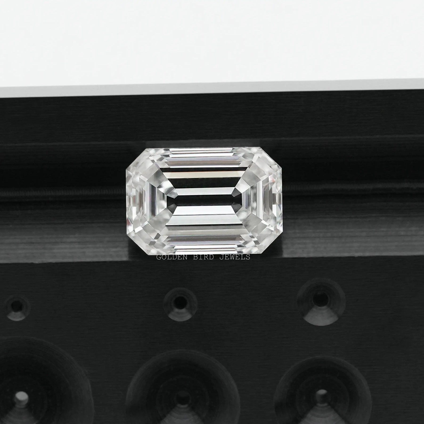 View of Moissanite Emerald Cut Loose Stone