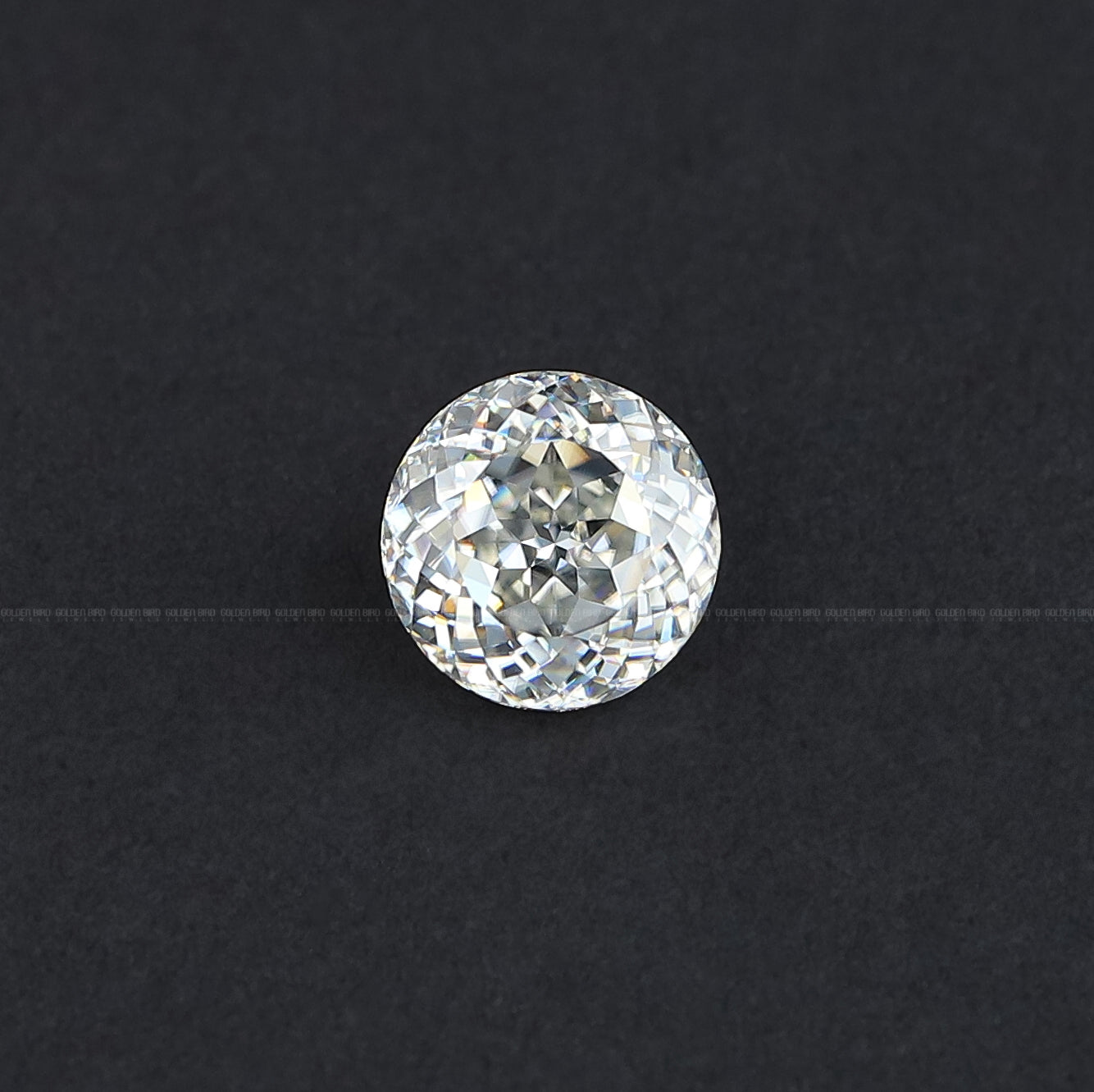 Portuguese Round Cut Loose Moissanite in Unique Pattern