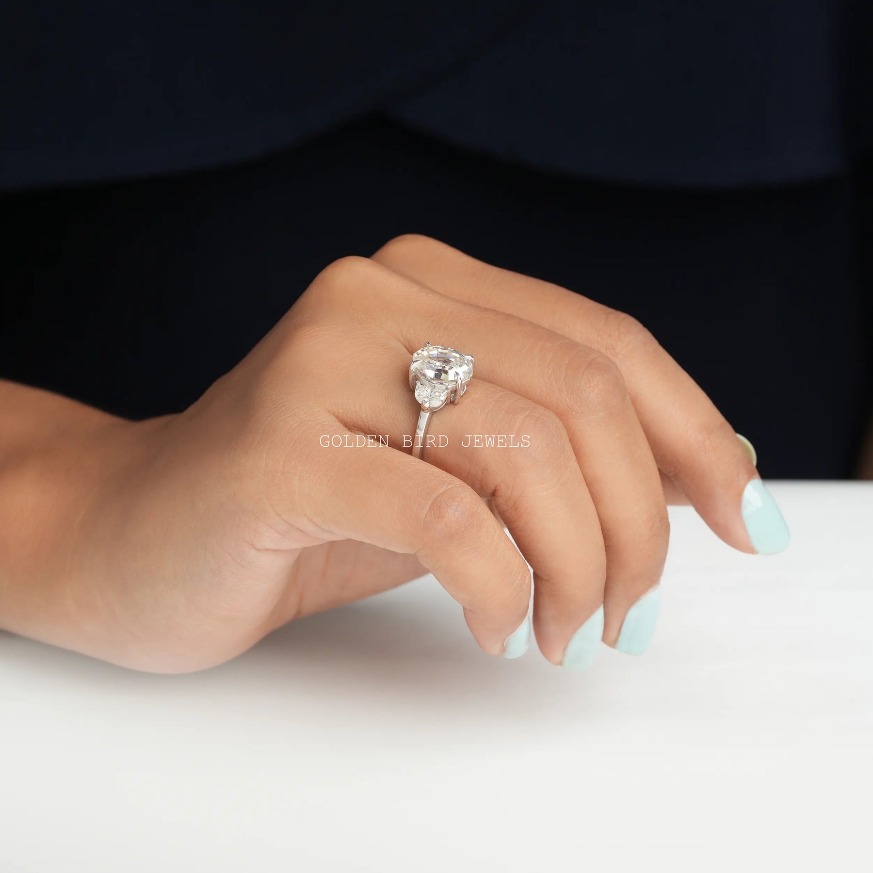 View of moissanite engagement ring For Women