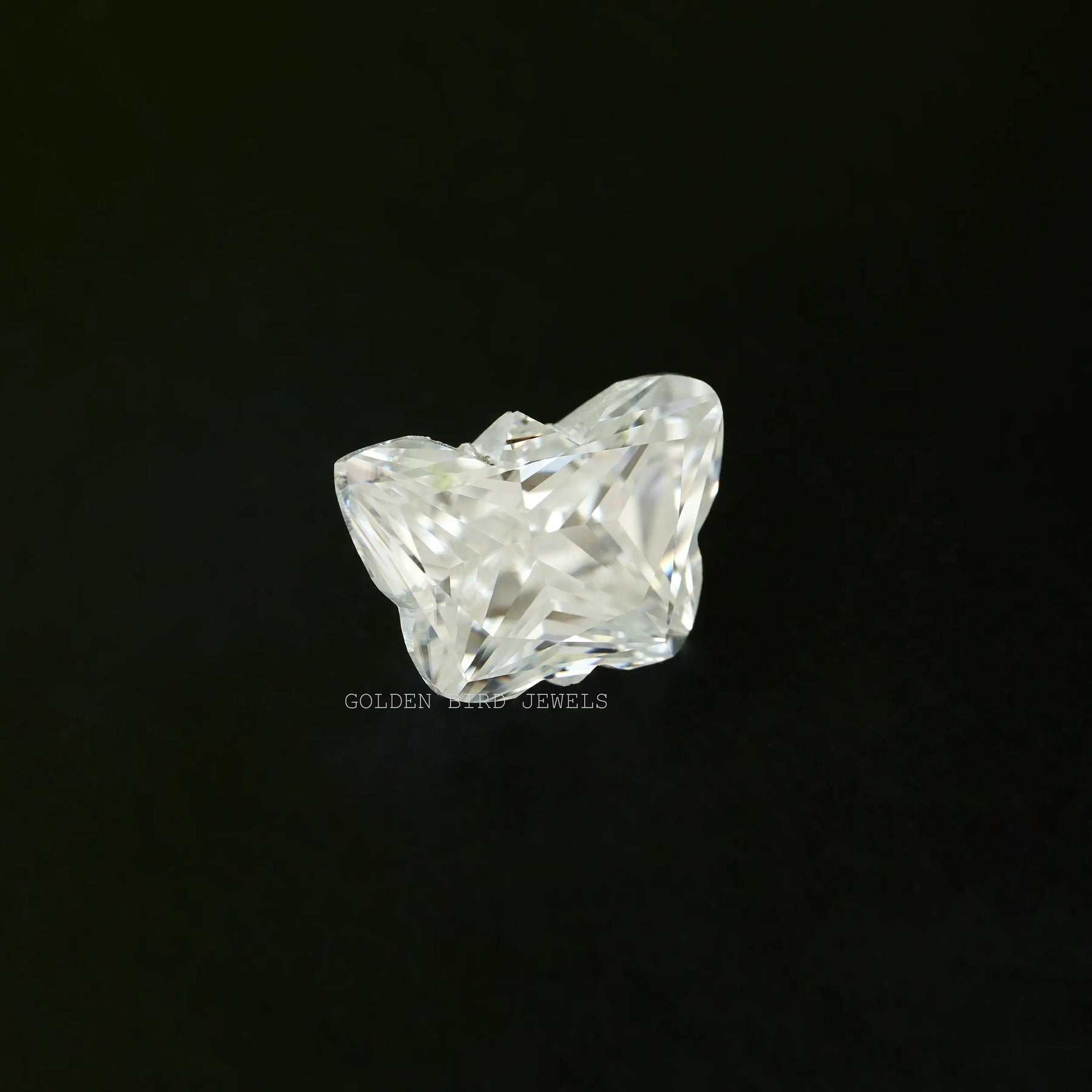 Close view of Moissanite Butterfly Shaped Loose Stone