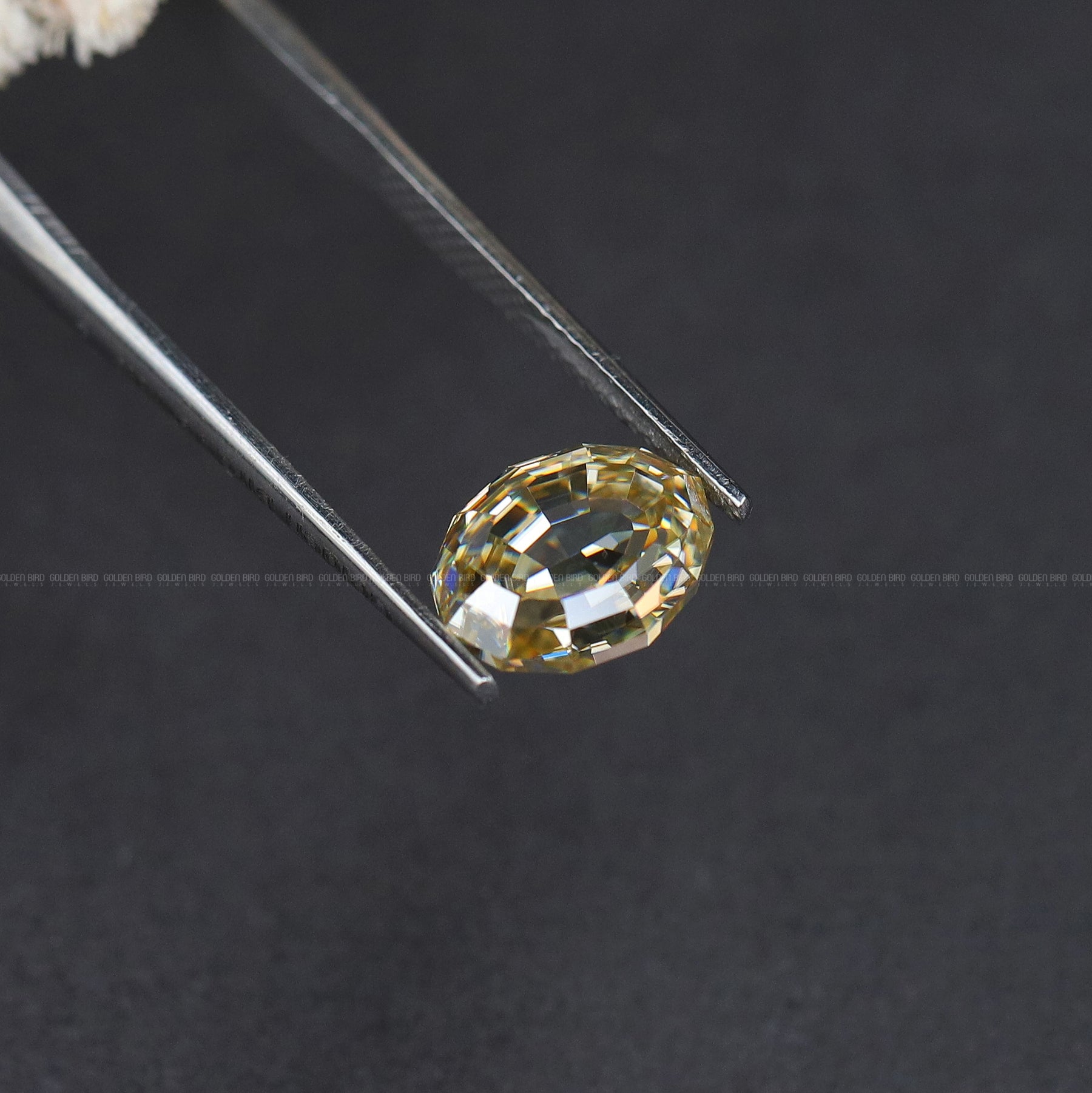 Front View Of Moissanite Oval Cut Loose Stone