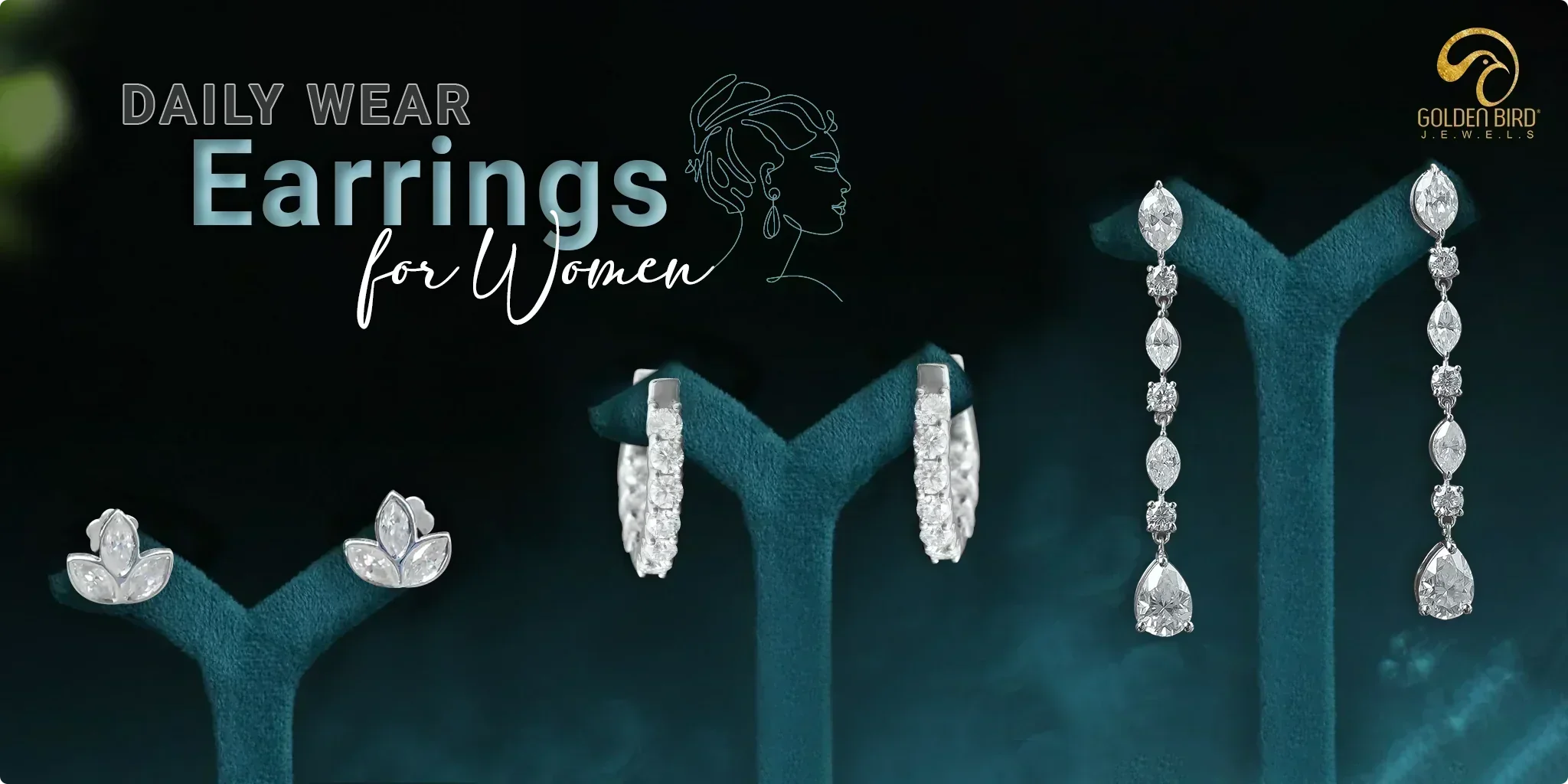 Elegant daily wear earrings for women, perfect for everyday use.