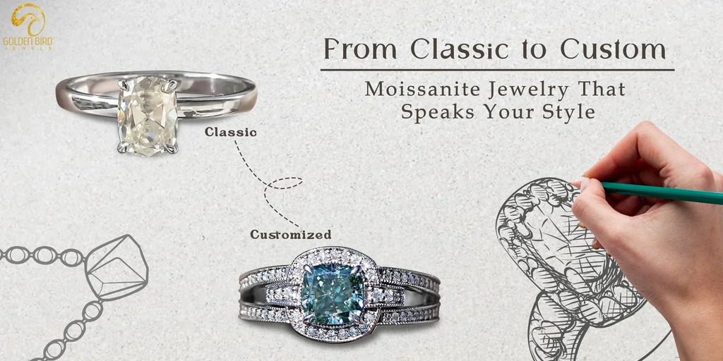 Moissanite jewelry: Classic to custom styles for you.