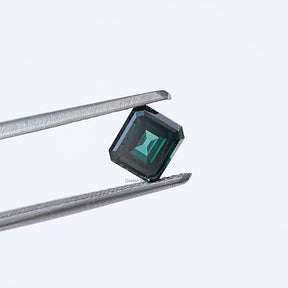 In Tweezer View Of Old Mine Asscher Cut Moissanite 