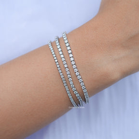 Round Cut Lab Grown Diamond Tennis Bracelet