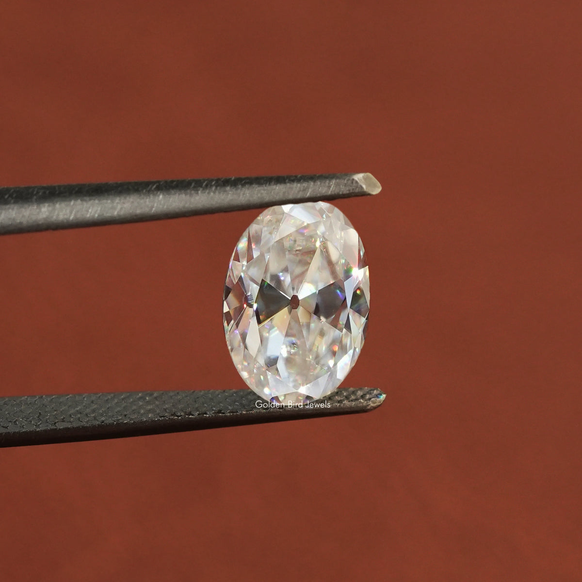 View of Old Mine Moval Cut Moissanite Stone