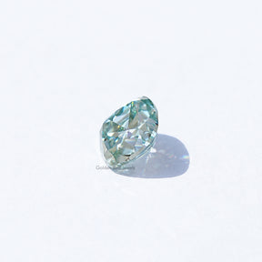 View Of Light Blue Old Mine Cushion Cut Loose