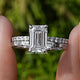 Lab Grown Diamond Emerald Cut Bridal Ring